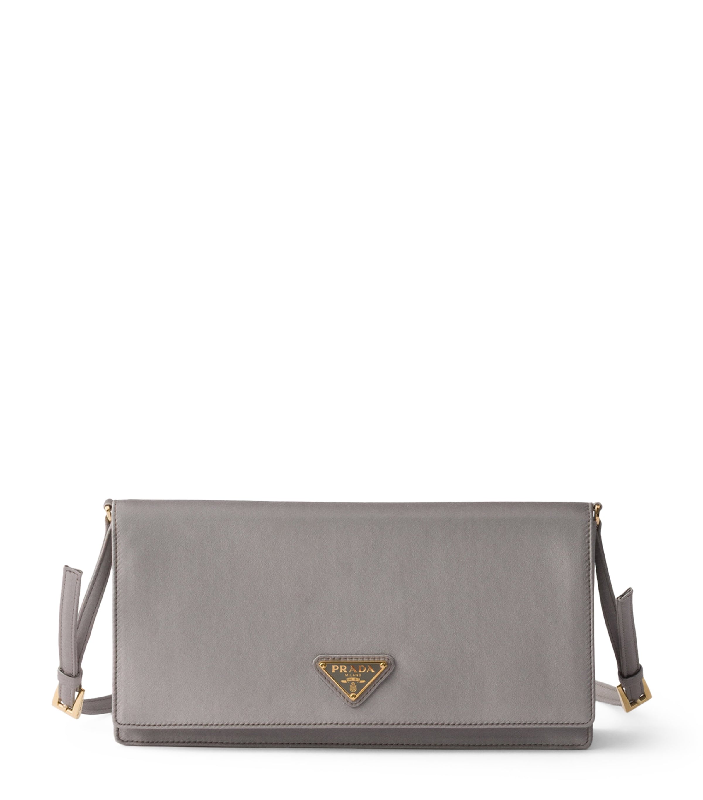 Prada Mini Satin Shoulder Bag Grey