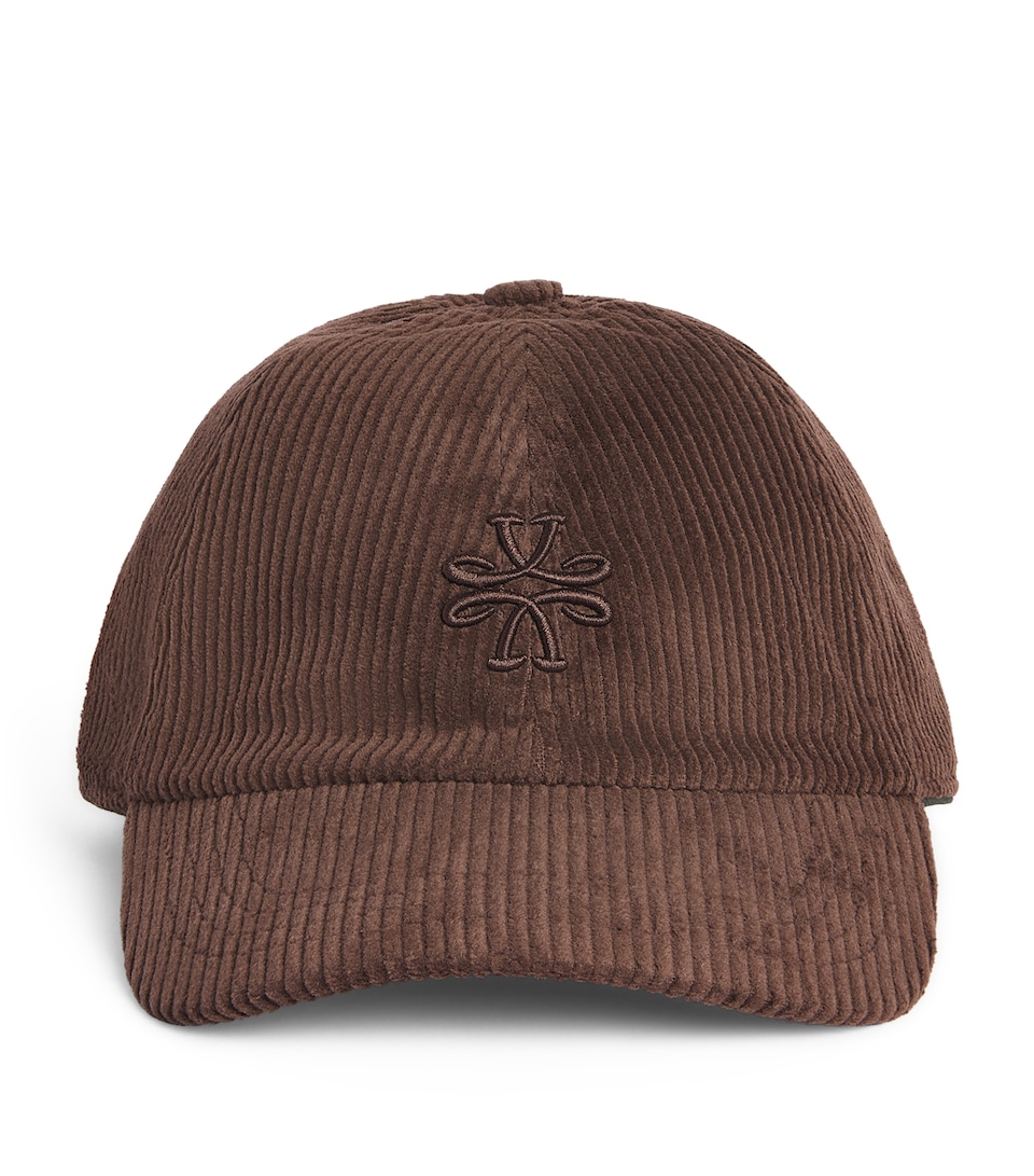 Jacob Cohën Cotton Corduroy Logo Baseball Cap Rust Brown