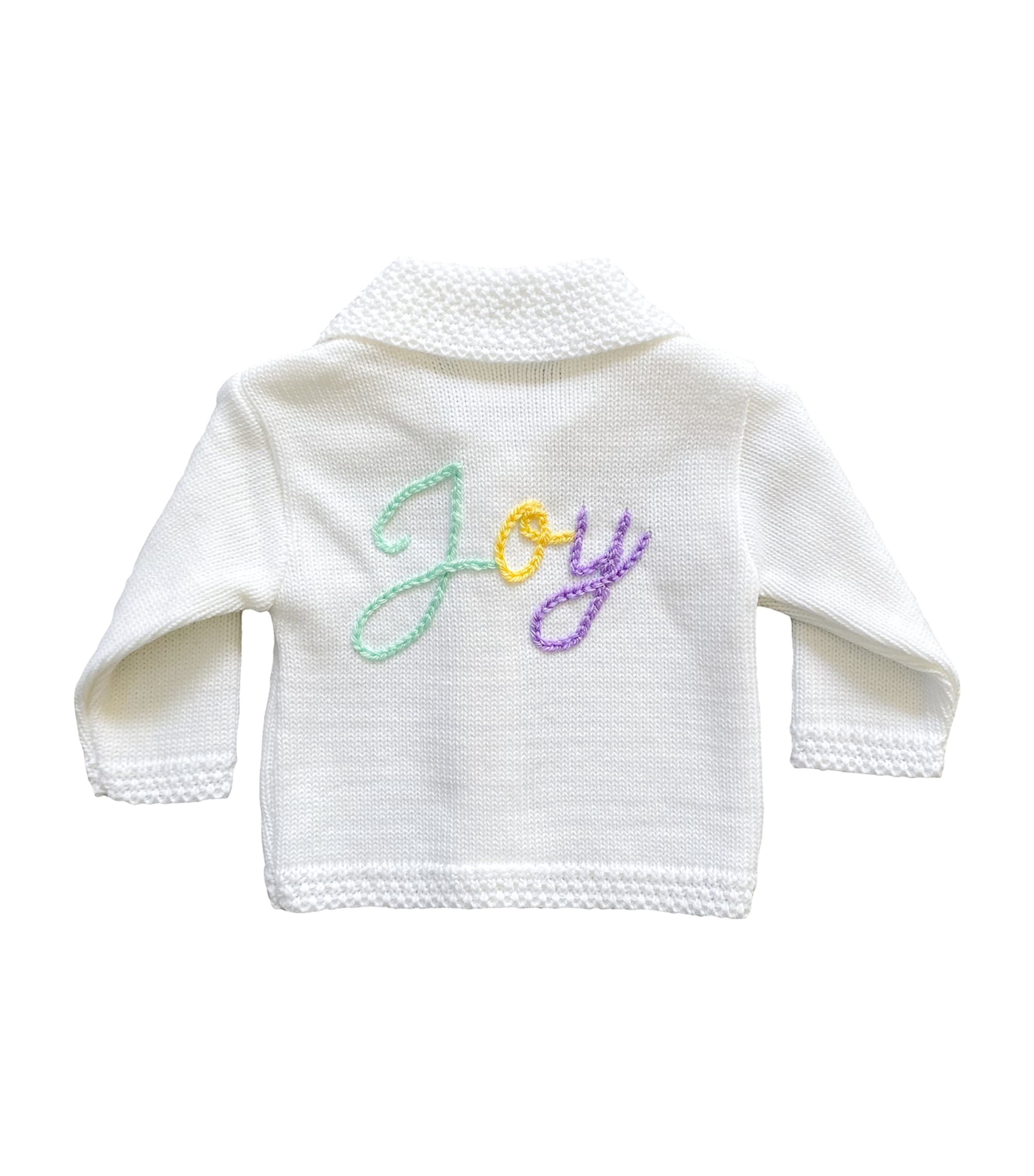 Embroidered Joy Cardigan (0-12 Months)