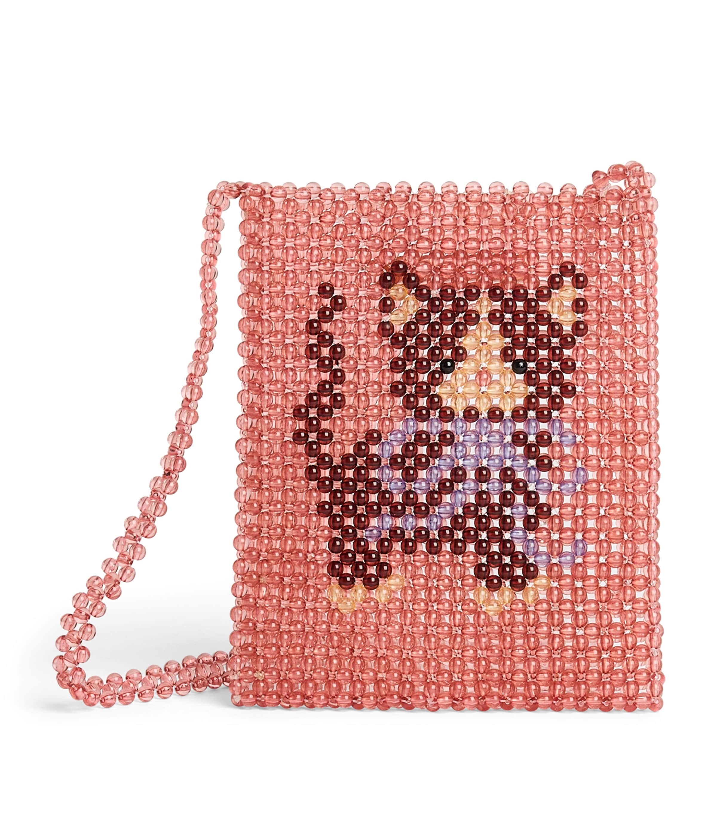 KONGES SLOJD Beaded Kitty Shoulder Bag Rose