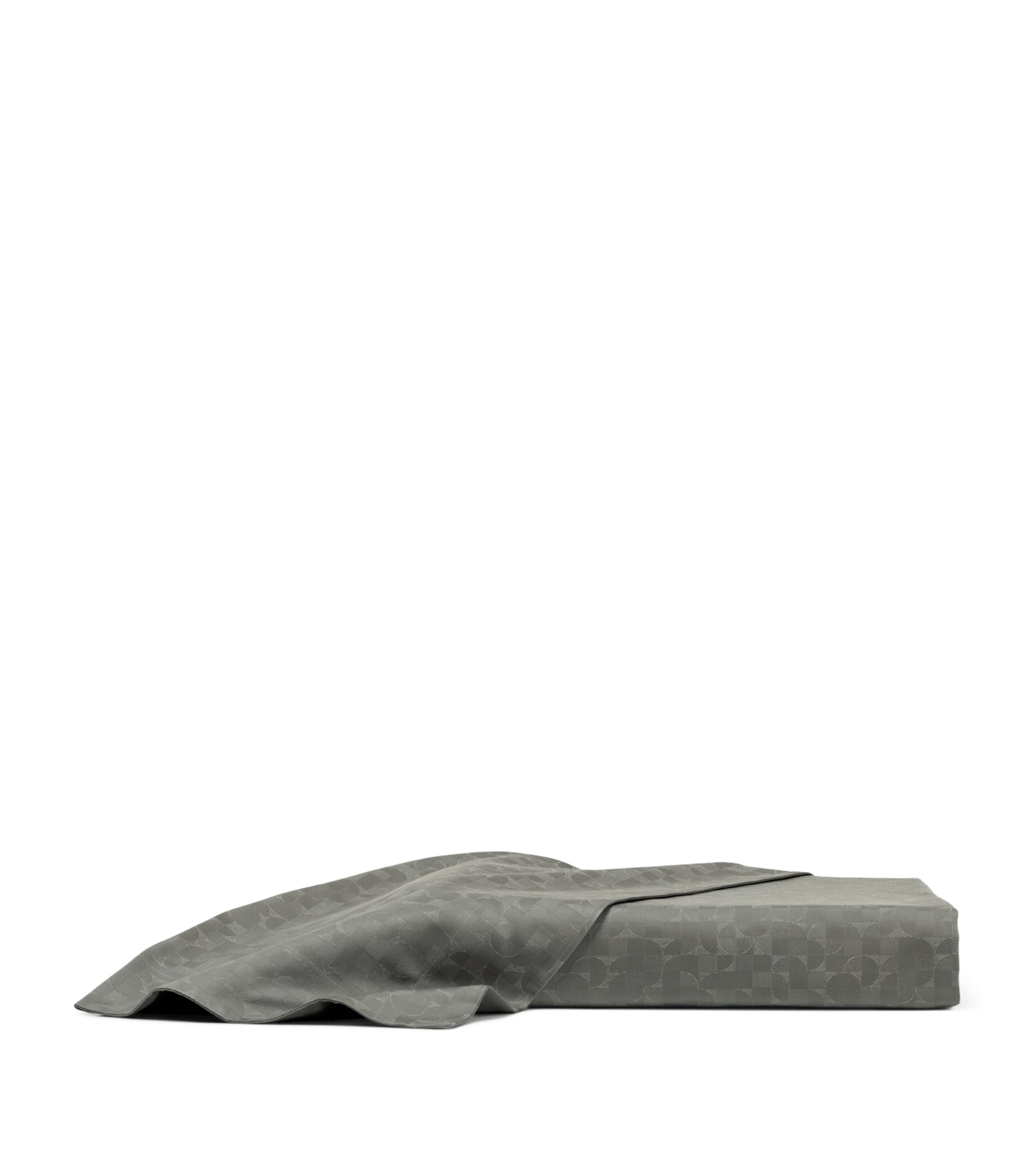 Frette Cotton-Silk Avant Garde Jacquard Super King Duvet Cover (270cm x 320cm) Verdigris/gre