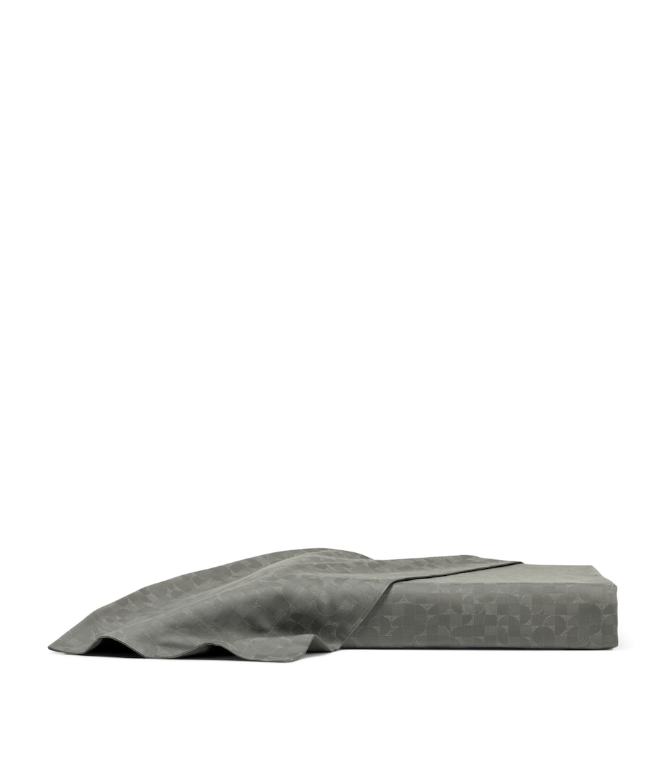 Frette Cotton-Silk Avant Garde Jacquard Super King Duvet Cover (270cm x 320cm) Verdigris/gre