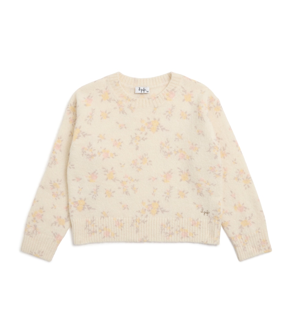 Wool-Blend Floral Print Sweater (2-14 Years)