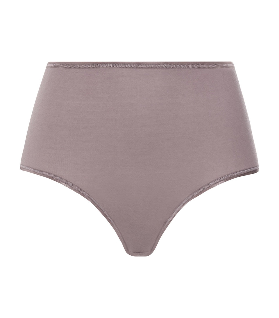 Hanro Womens Cotton Maxi Briefs Stormy Rose