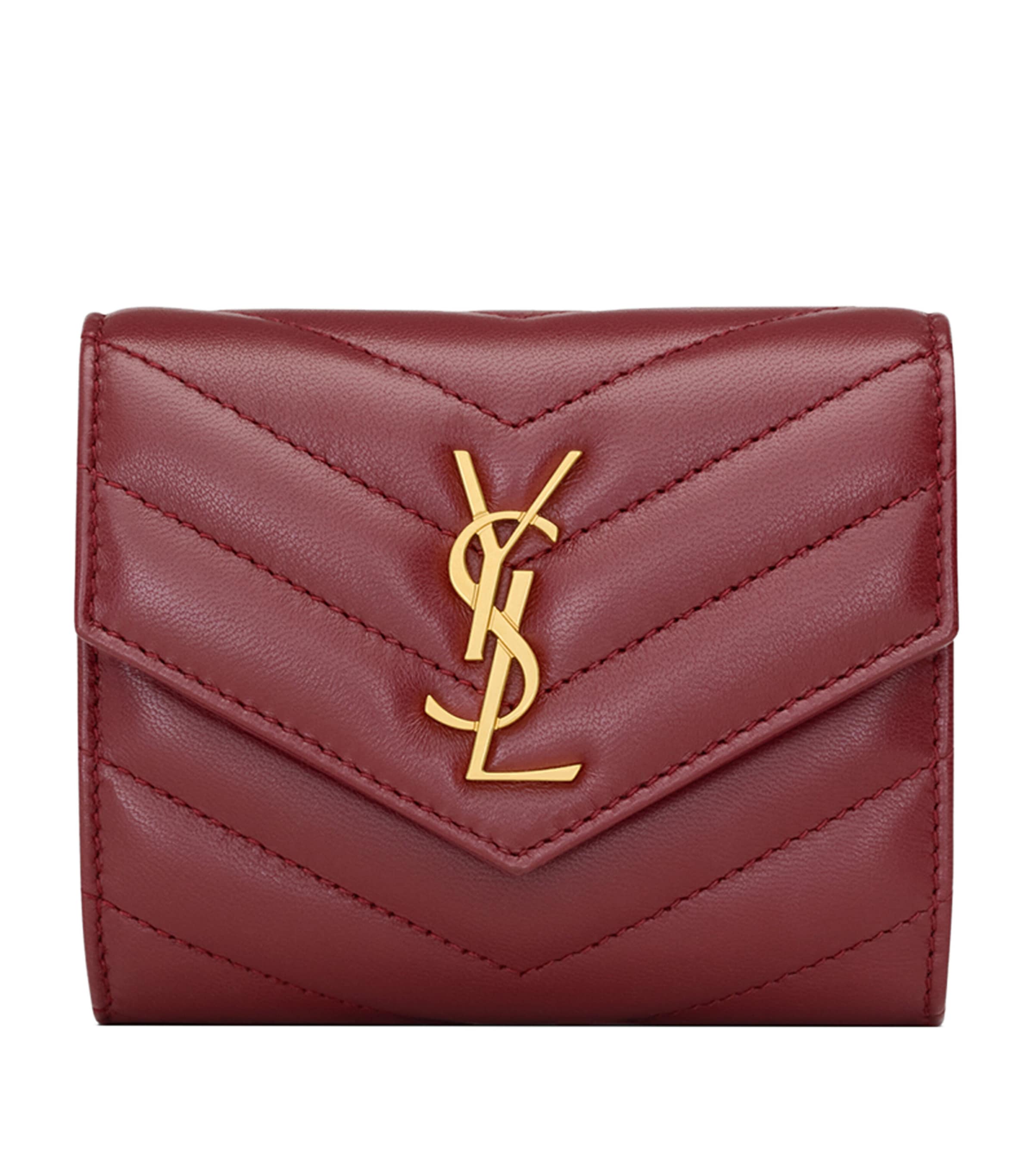Saint Laurent Small Monogram Matelassé Envelope Wallet