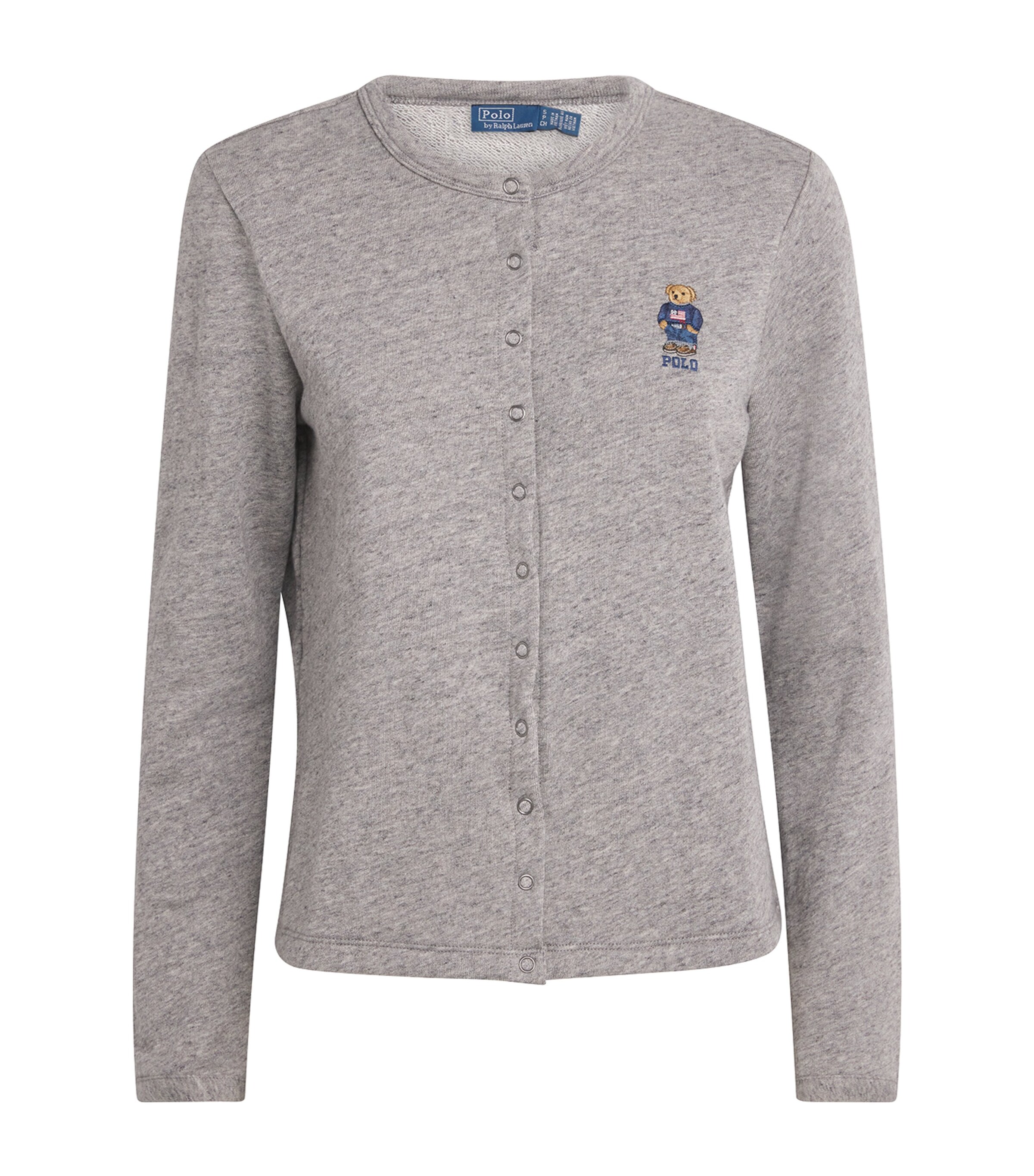 French Terry Polo Bear Cardigan