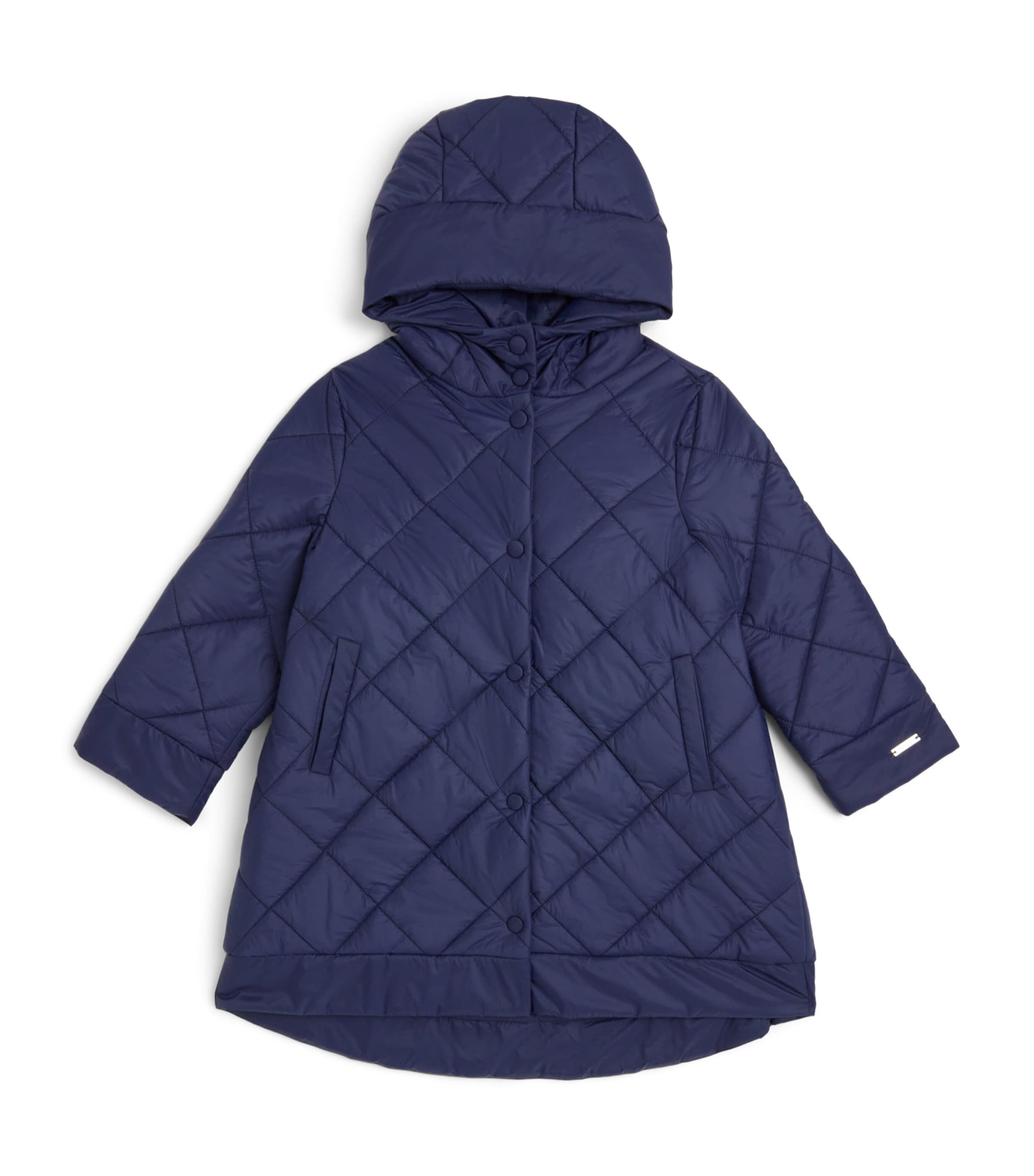 Monnalisa Bow Puffer Jacket (2-12 Years) Blu Scuro