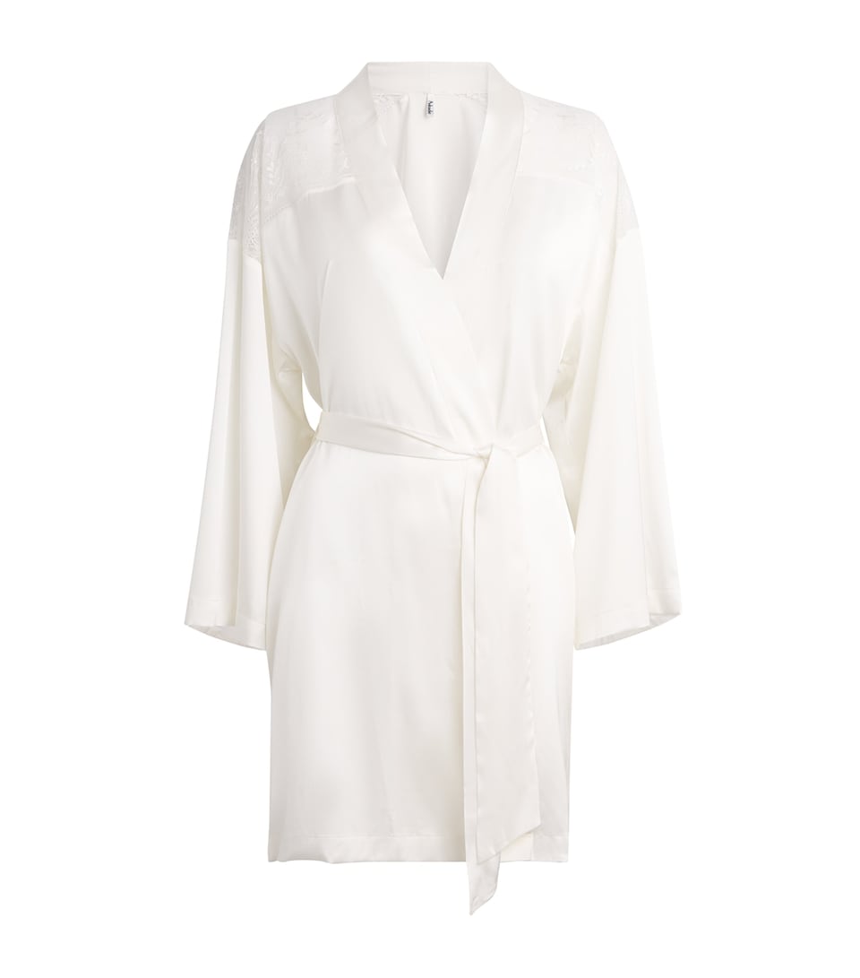Aubade Womens Silk-Blend Midnight Whisper Robe Opale
