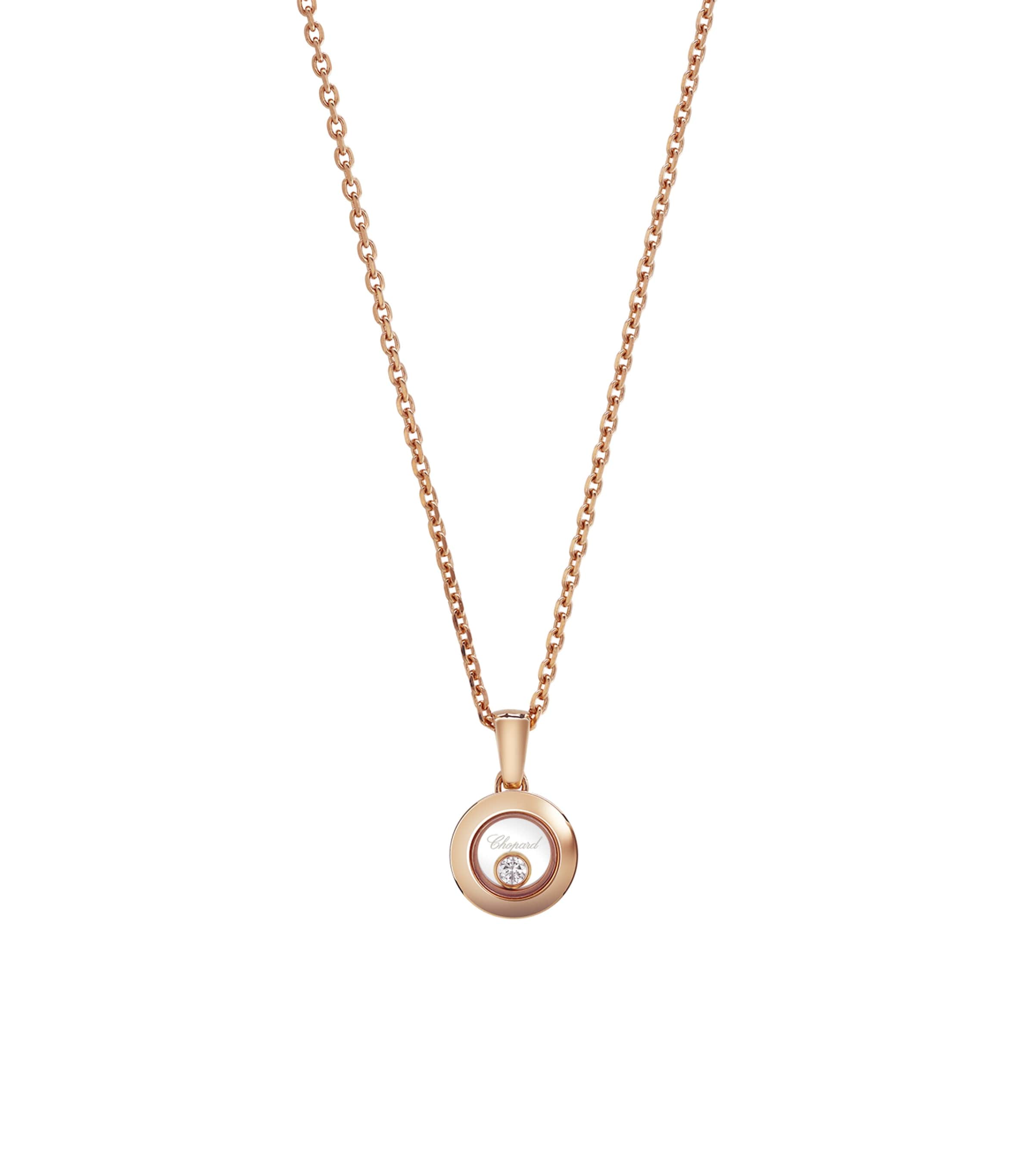 Rose Gold And Diamond Happy Diamonds Icons Pendant