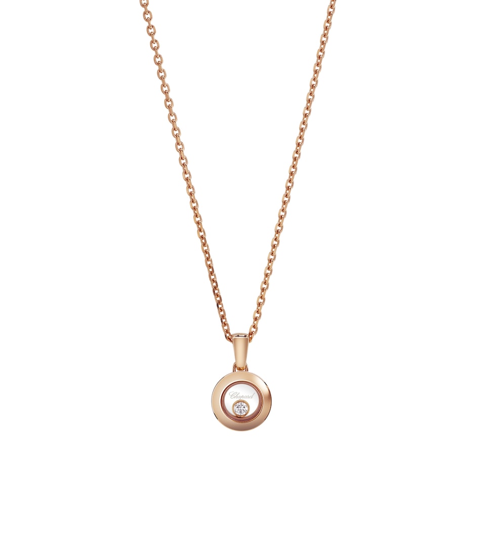Rose Gold And Diamond Happy Diamonds Icons Pendant
