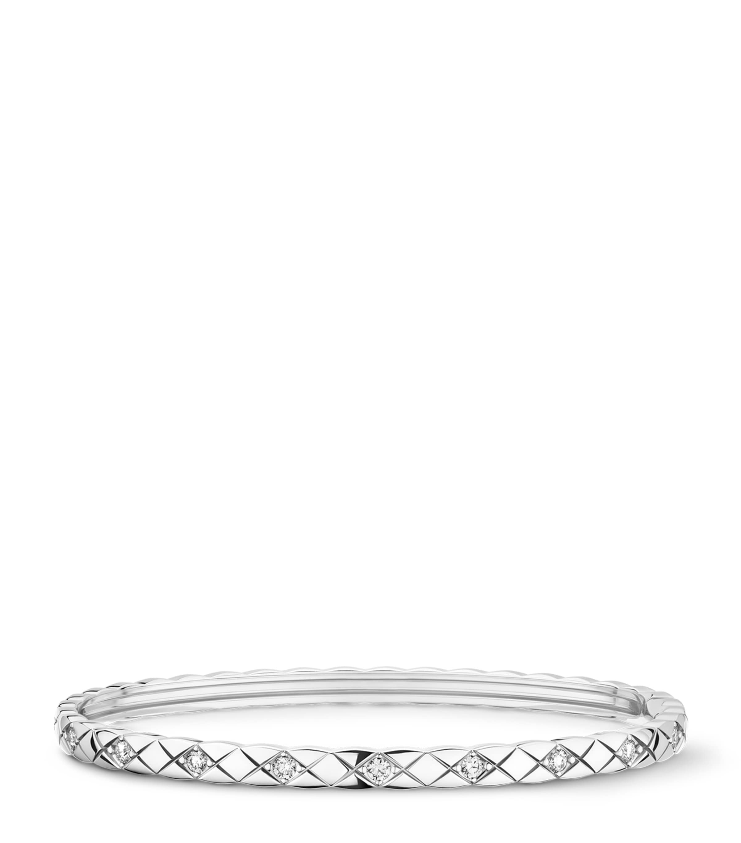 White Gold and Diamond Coco Crush Bangle