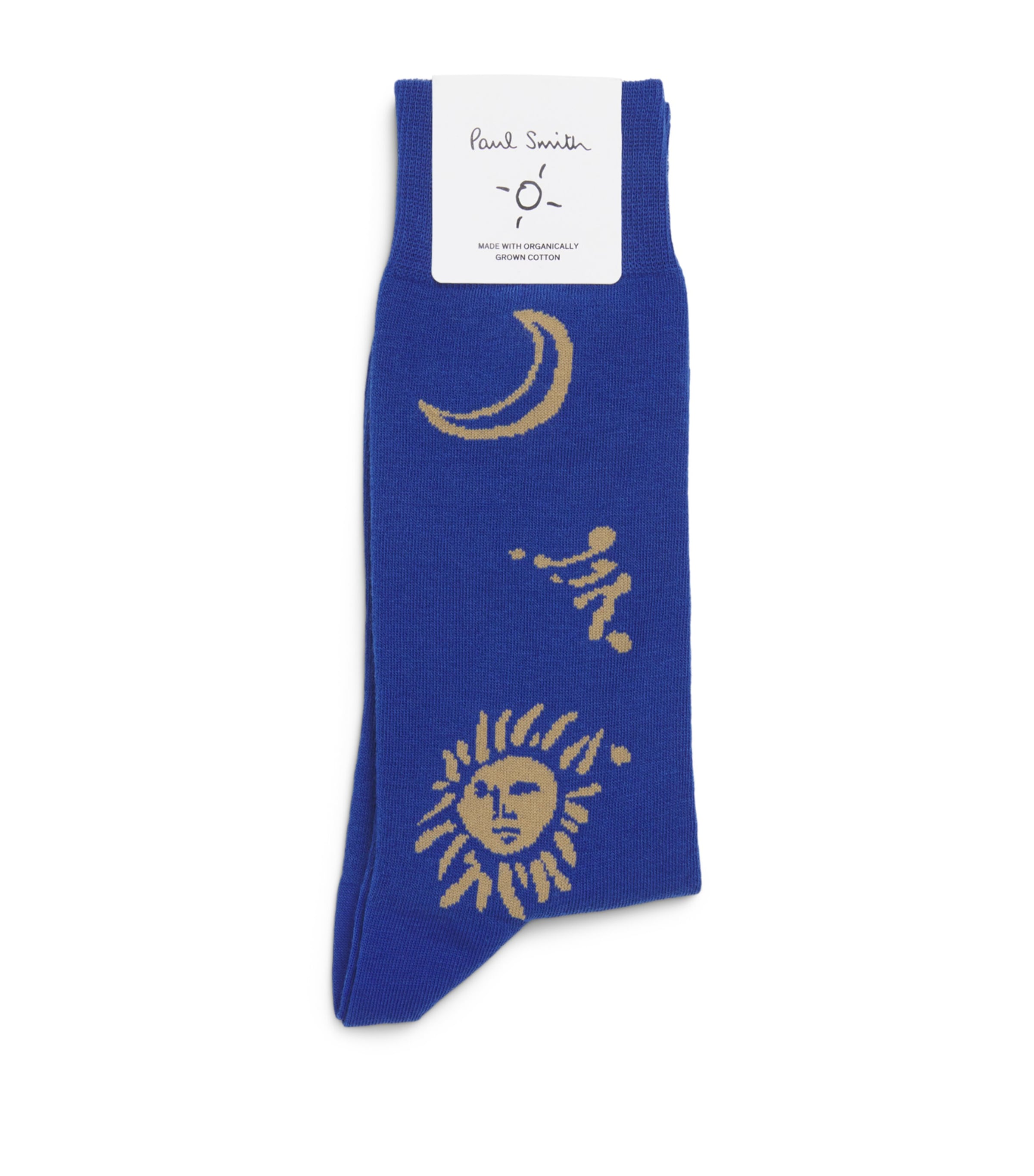 Paul Smith Mens Cotton-Blend Ink Spot Celestial Socks Blue