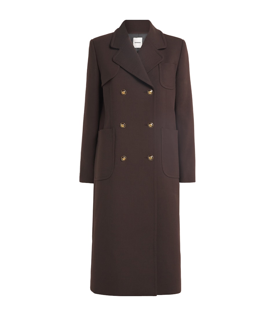 Virgin Wool-Blend Double-Breasted Overcoat