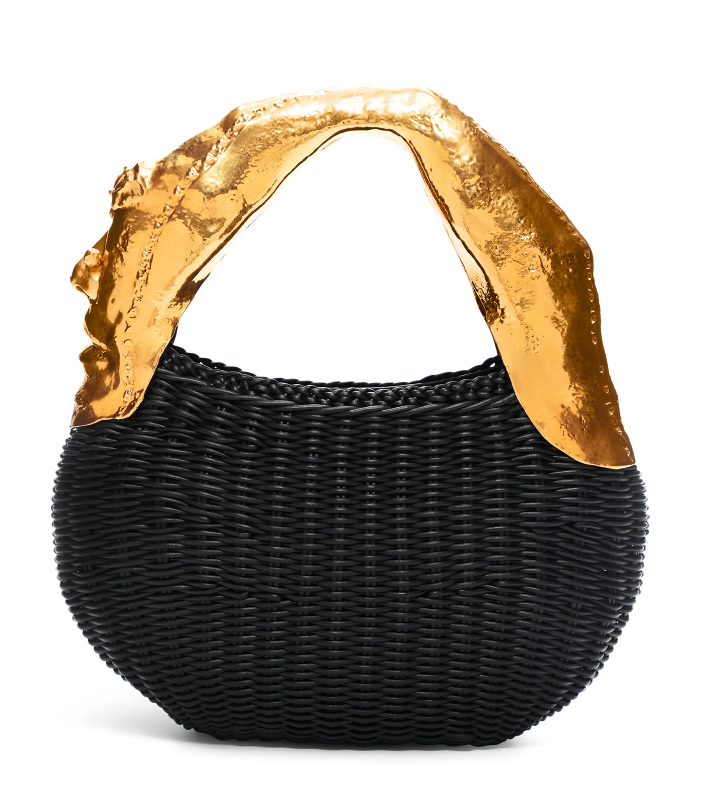 Schiaparelli Calfskin Anatomy Basket Bag Black