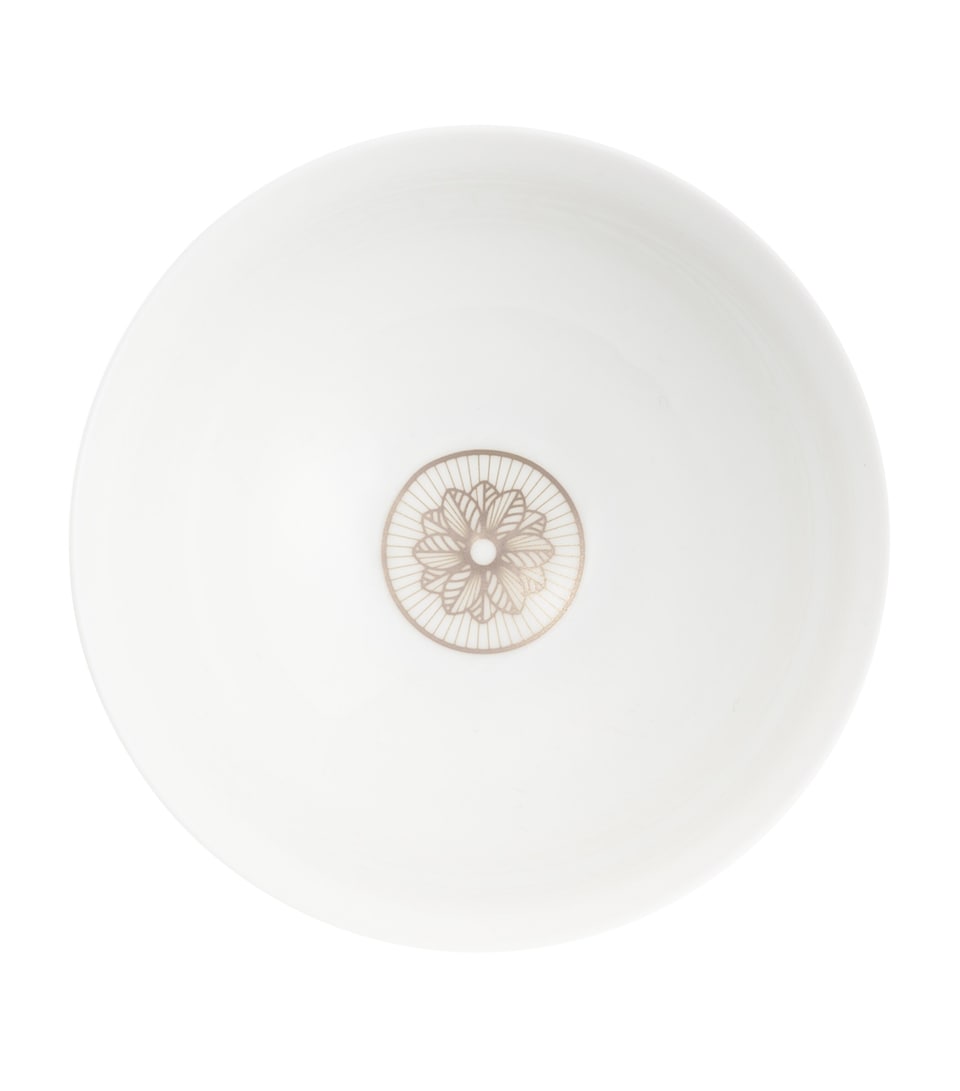 Christofle Porcelain Malmaison Platinum Impériale Rice Bowl (12cm) Silver