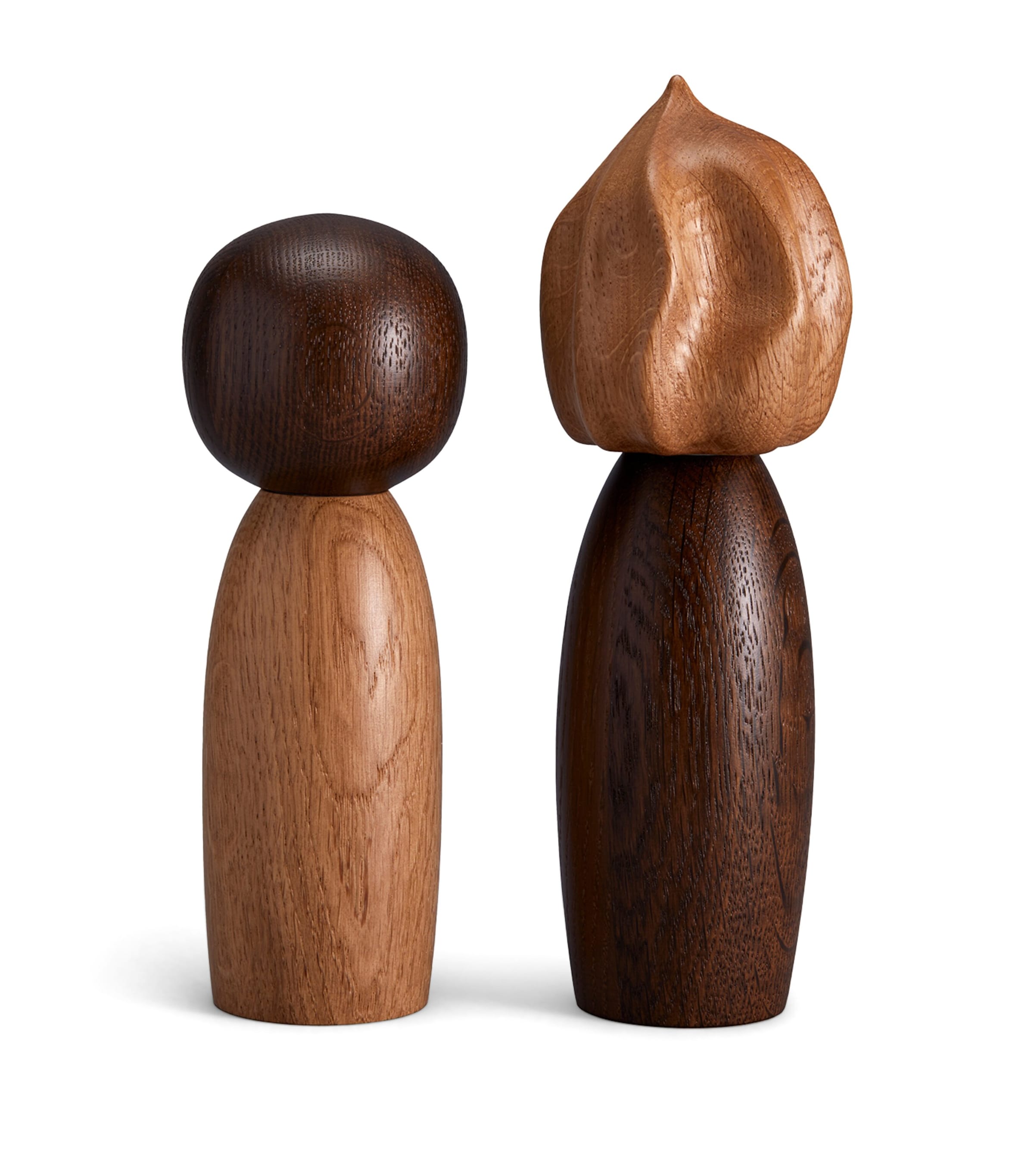L'Objet Set of 2 Oak Picanto Salt and Pepper Mills