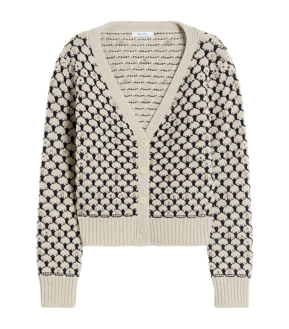 Wool-Cashmere Jacquard Cardigan