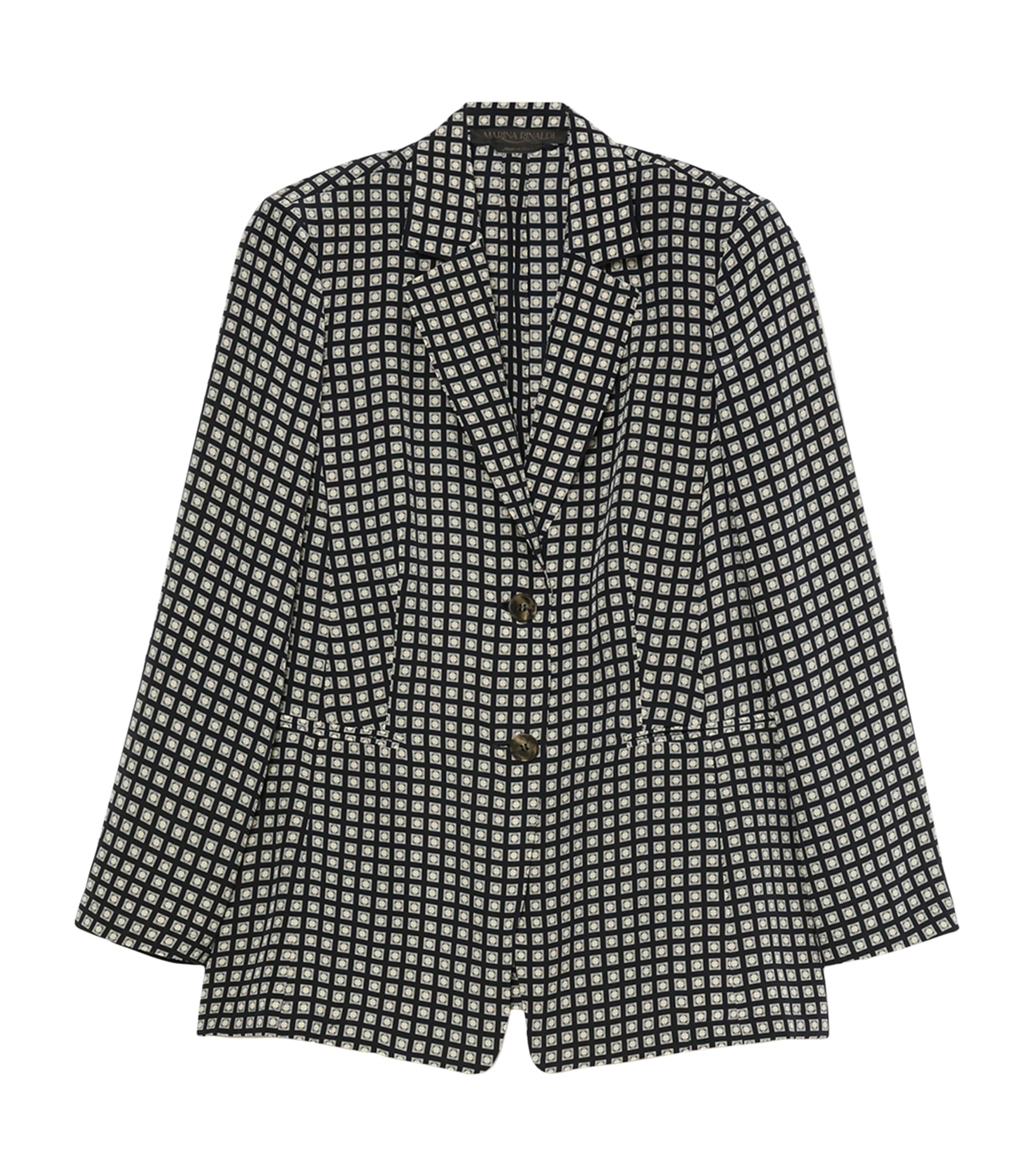 Marina Rinaldi Womens Silk Single-Breasted Blazer Midnightblue