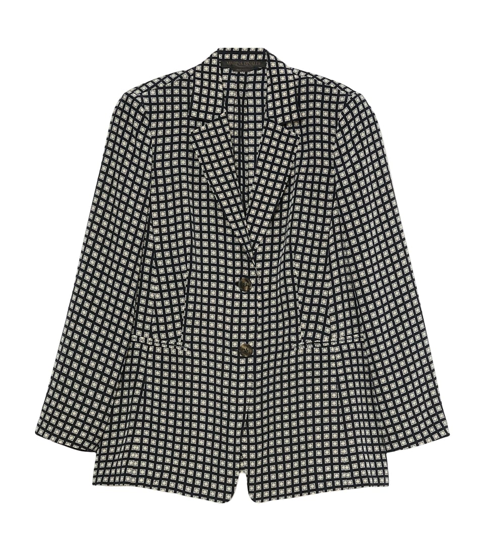 Marina Rinaldi Womens Silk Single-Breasted Blazer Midnightblue