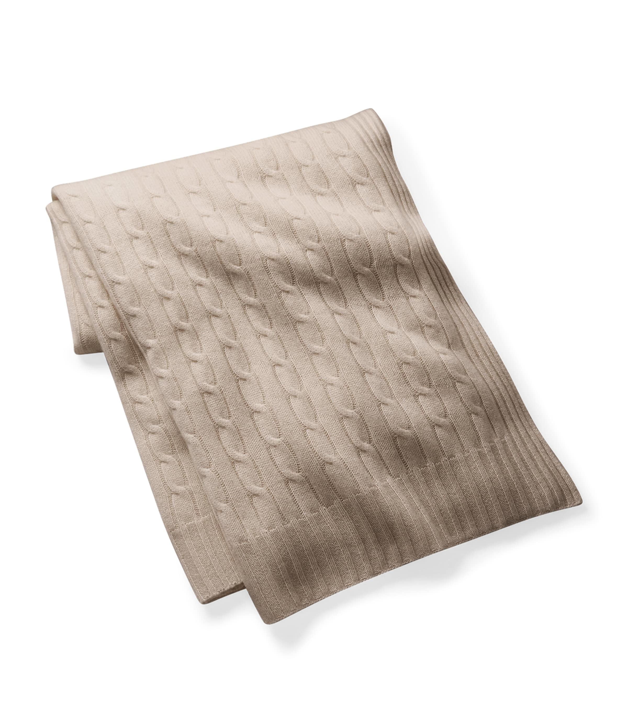 Cashmere Cable-Knit Throw (60cm x 60cm)