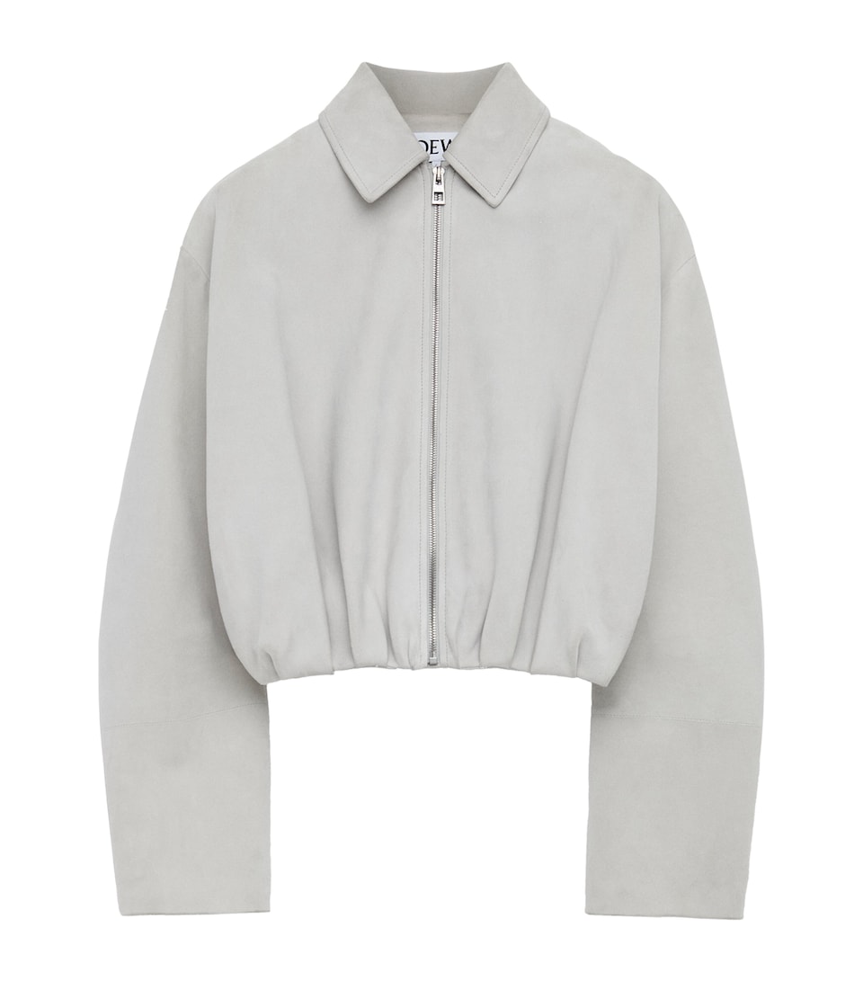 Draped Suede Jacket