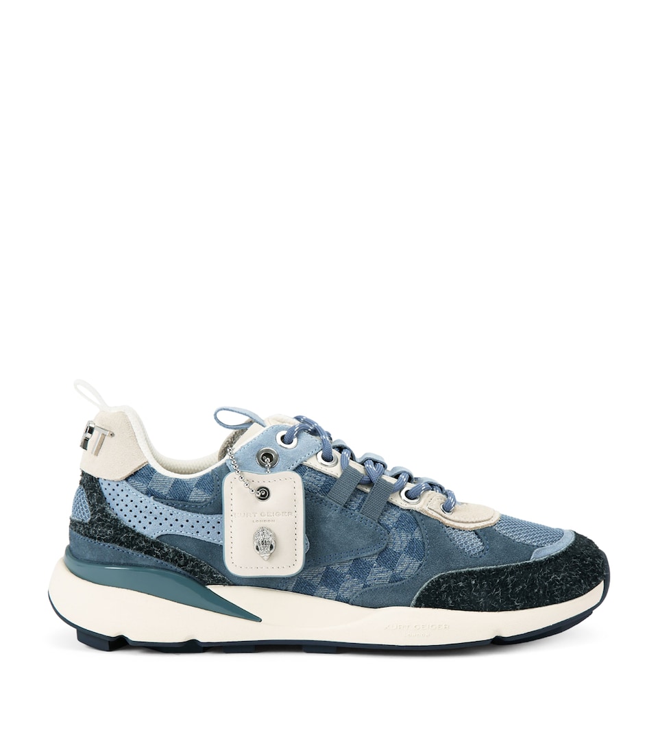 Kurt Geiger London Denim-Suede Runner Low-Top Sneakers Denim