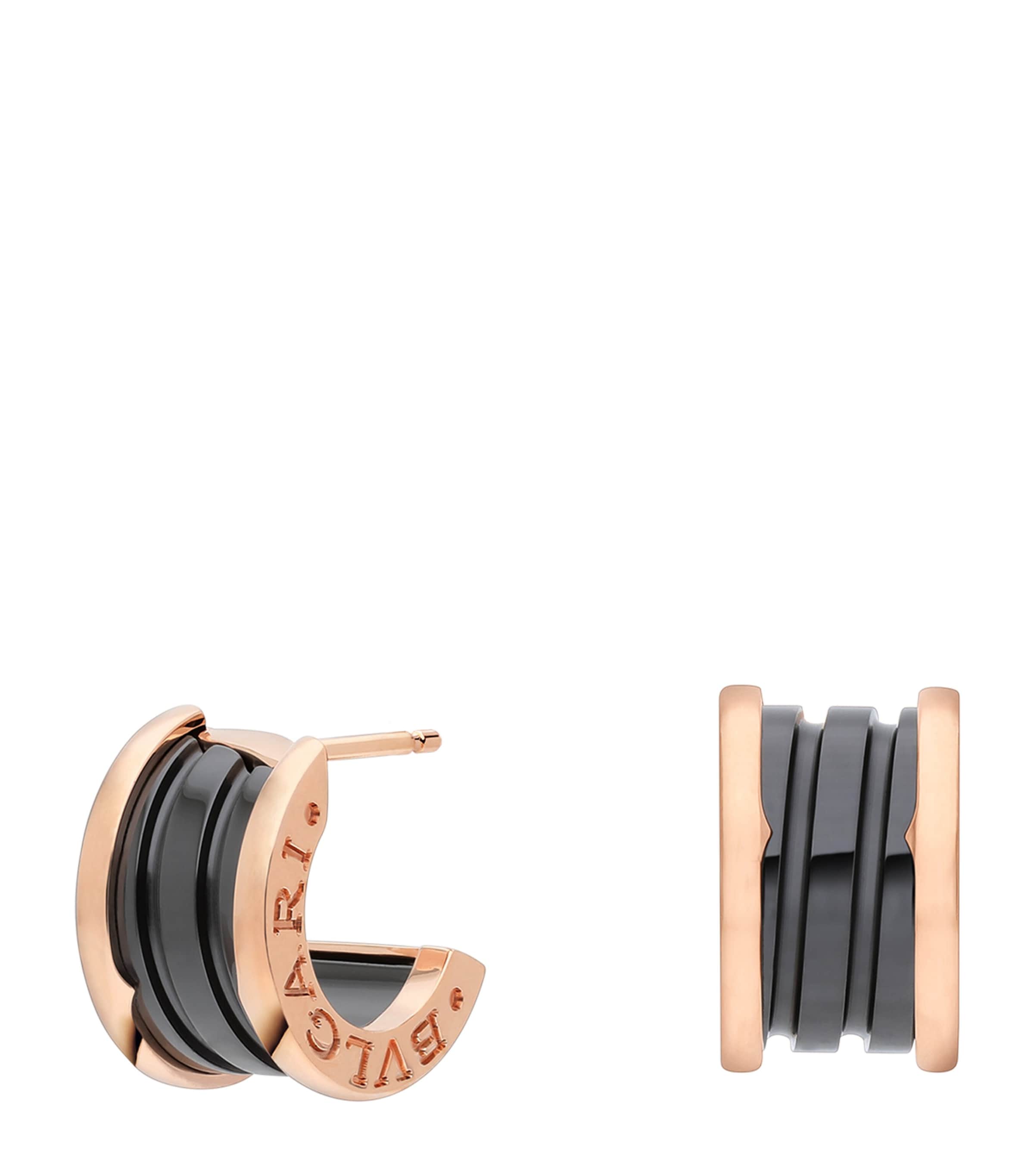 Rose Gold and Ceramic B.zero1 Earrings