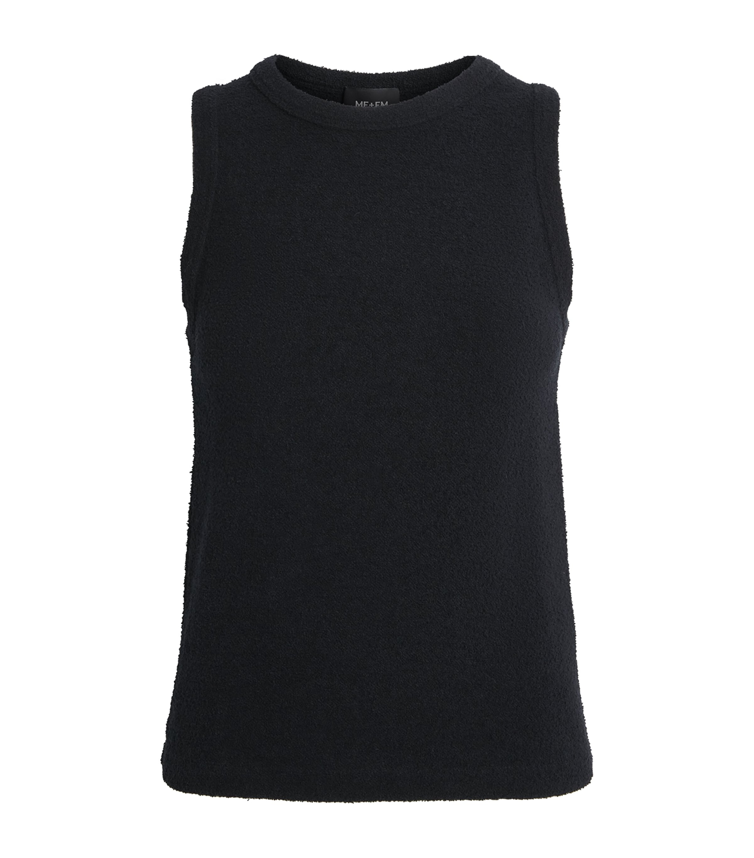 ME+EM Womens Textured Slim Tank Top Black