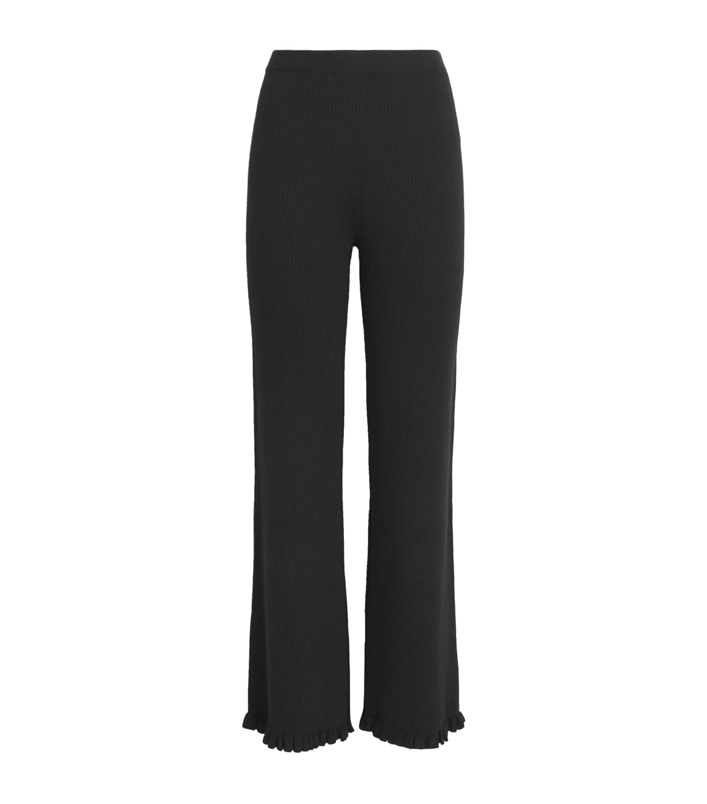 Flared Knit Trousers