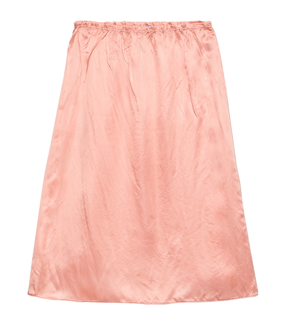 Satin-Blend Pencil Skirt