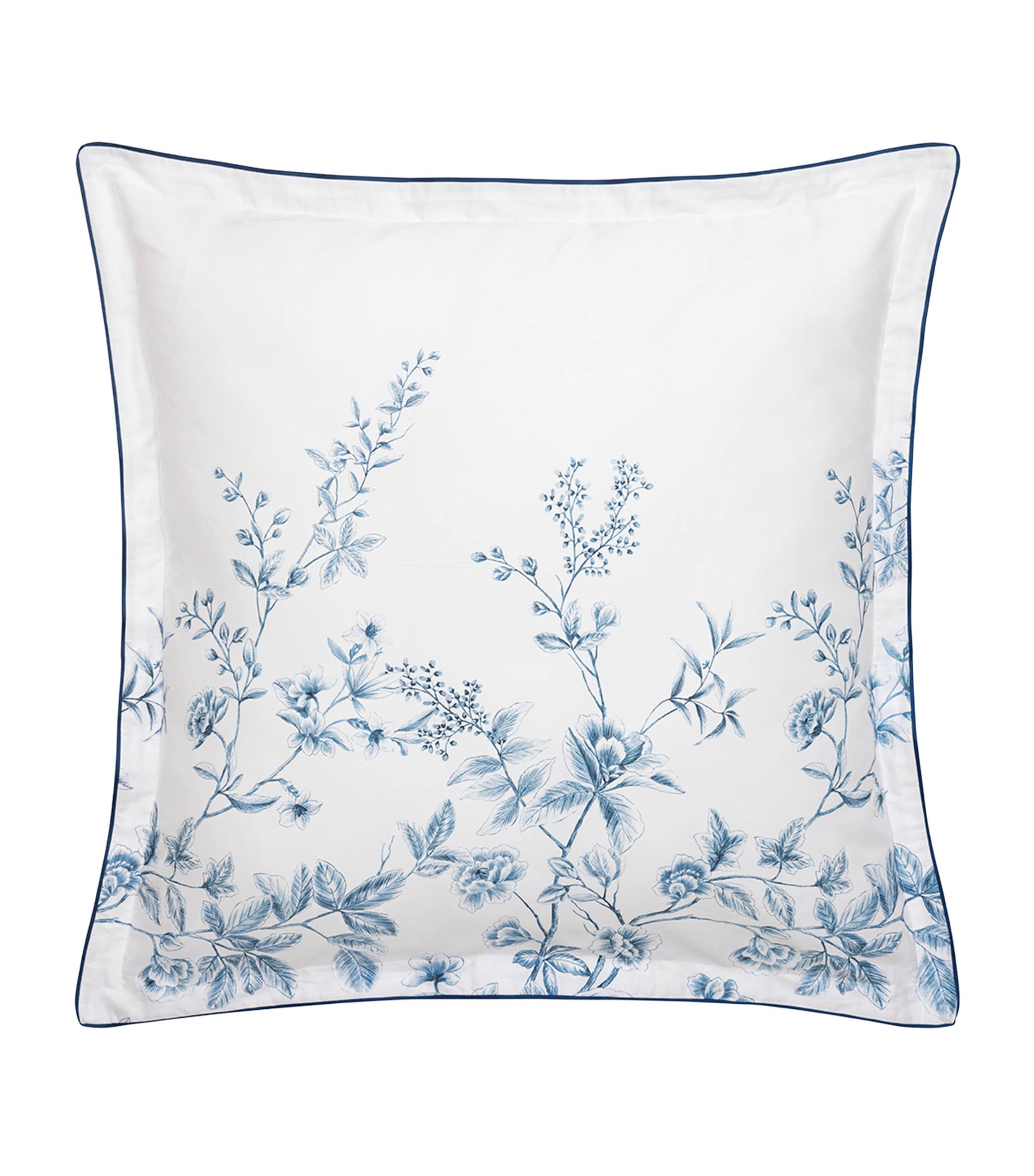 Alexandre Turpault Organic Cotton Amboise Pillowcase (65cm x 65cm) Medium Blue