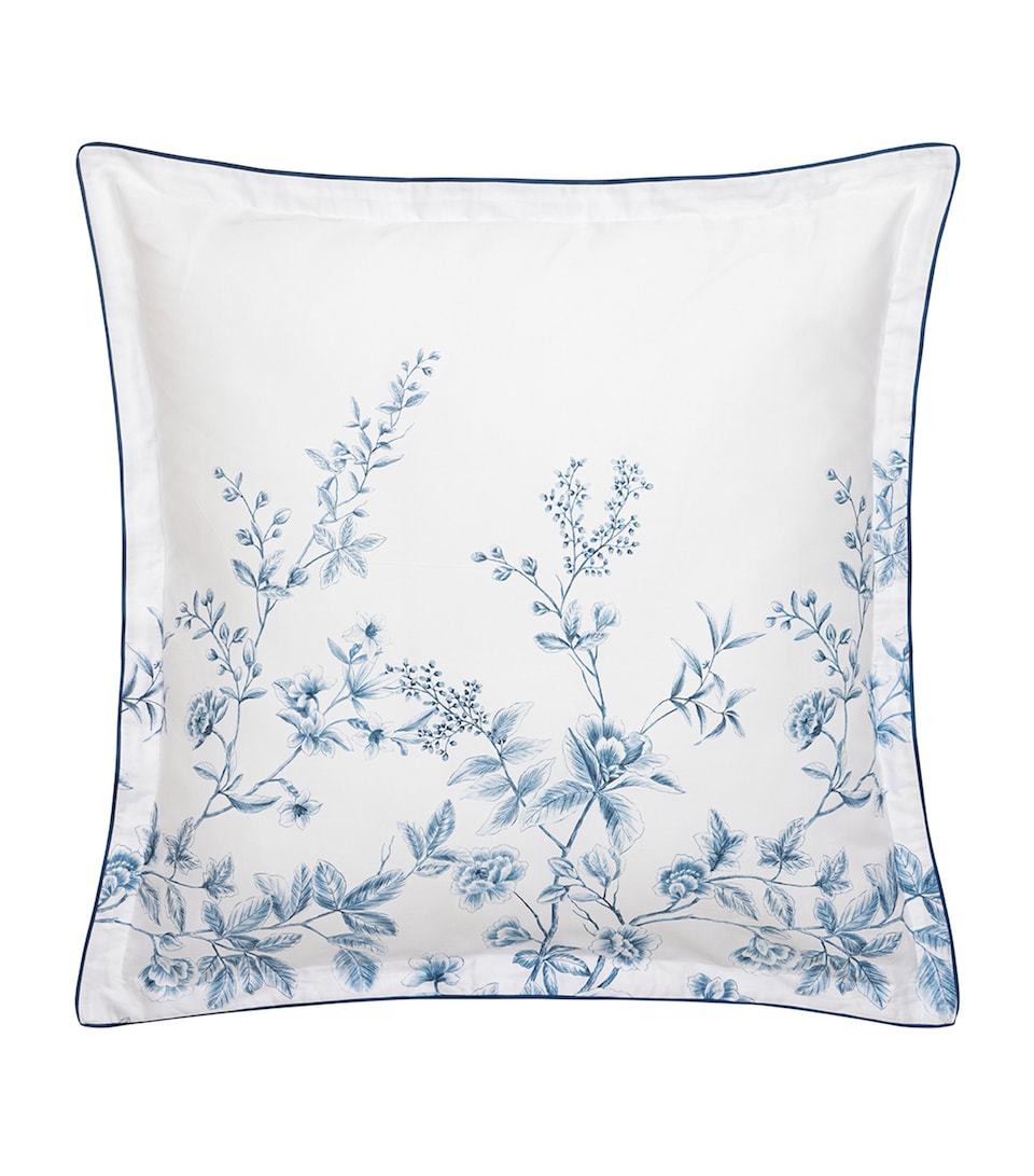 Alexandre Turpault Organic Cotton Amboise Pillowcase (65cm x 65cm) Medium Blue