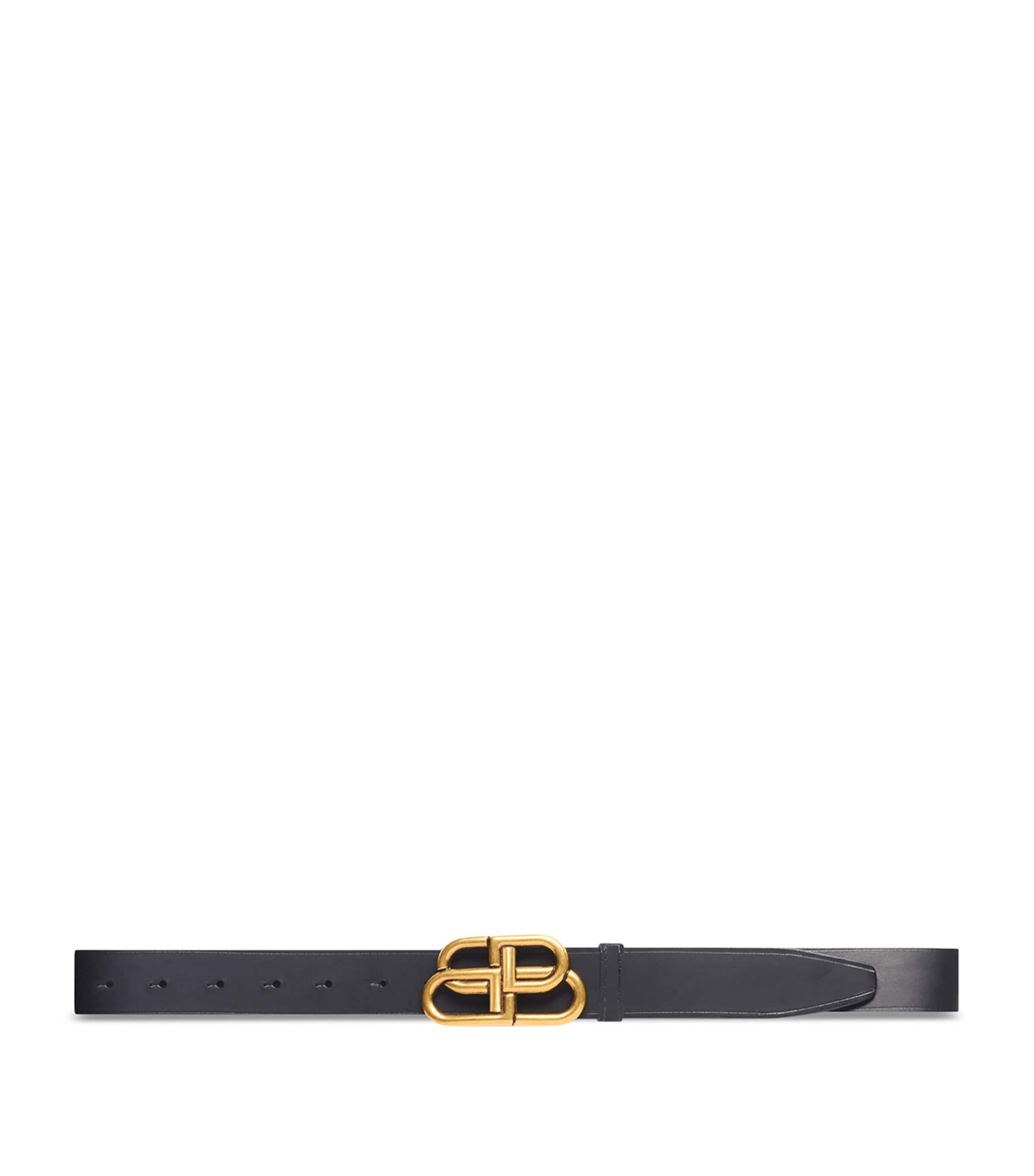 Balenciaga Leather Logo Belt