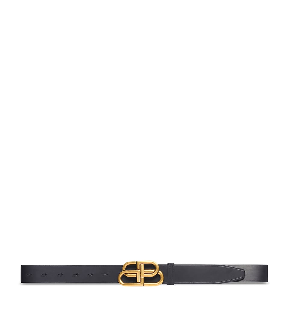 Balenciaga Leather Logo Belt