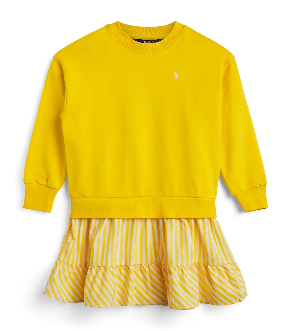 Cotton Stripe Polo Pony Dress (7-14 Years)