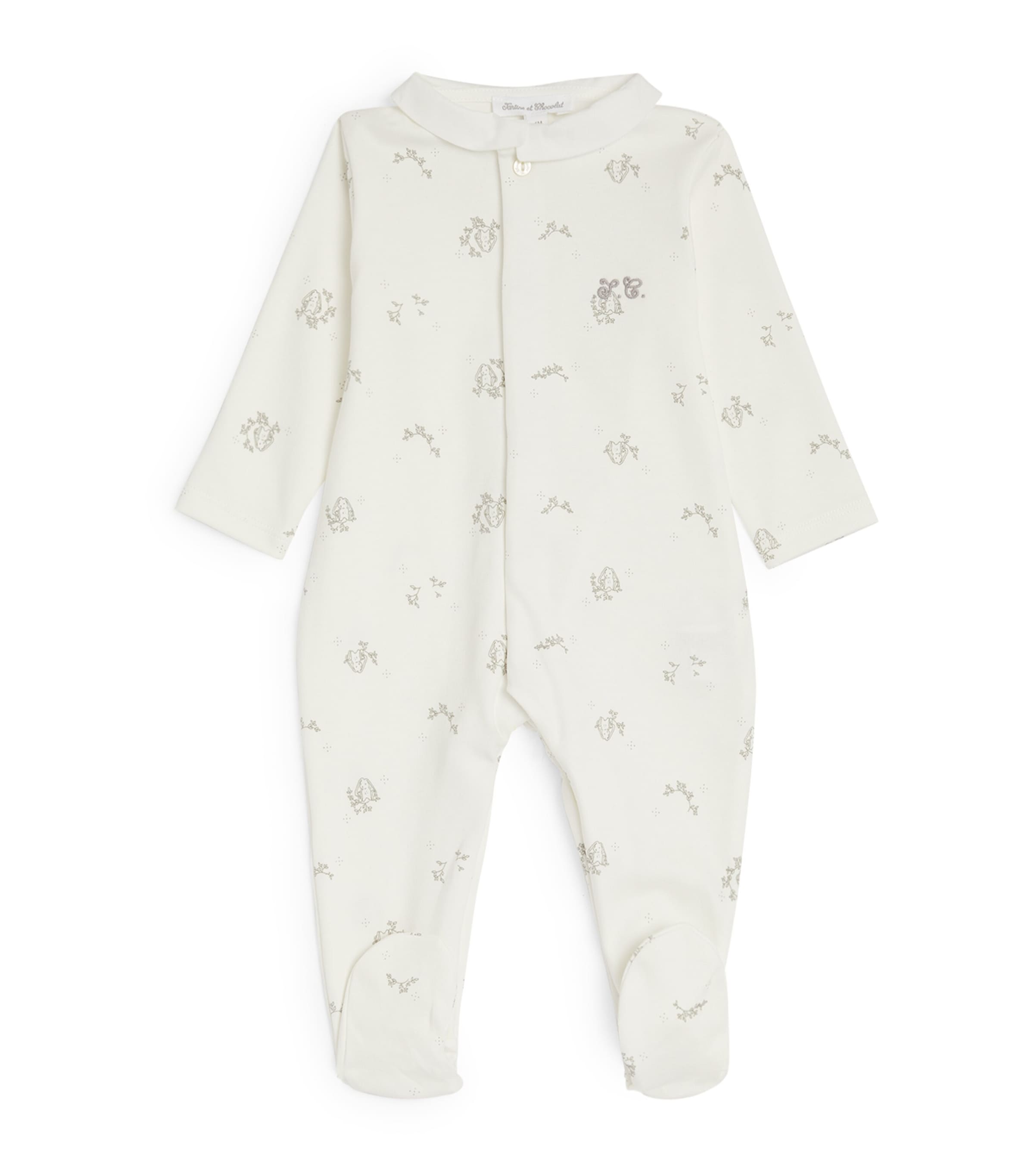 Tartine et Chocolat Embroidered All-In-One (0-12 Months) Écru / Ivory