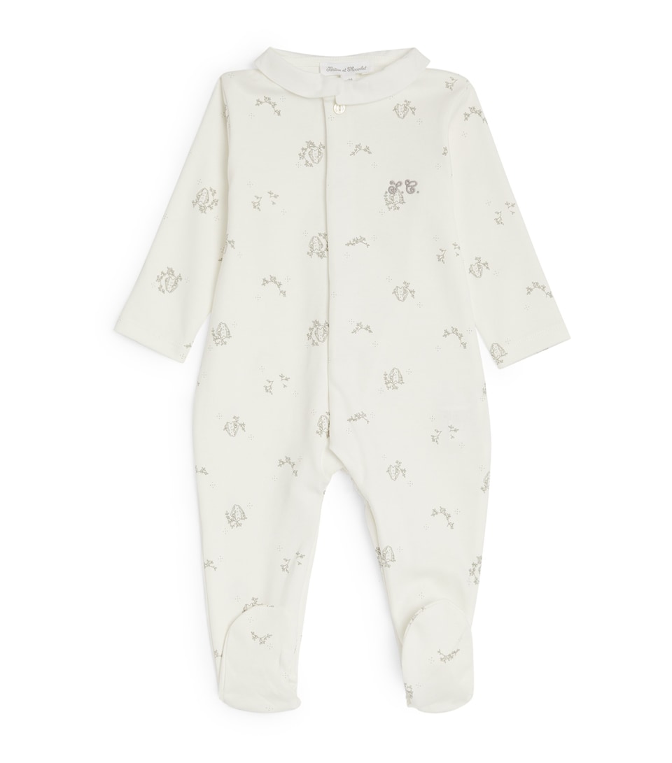 Tartine et Chocolat Embroidered All-In-One (0-12 Months) Écru / Ivory