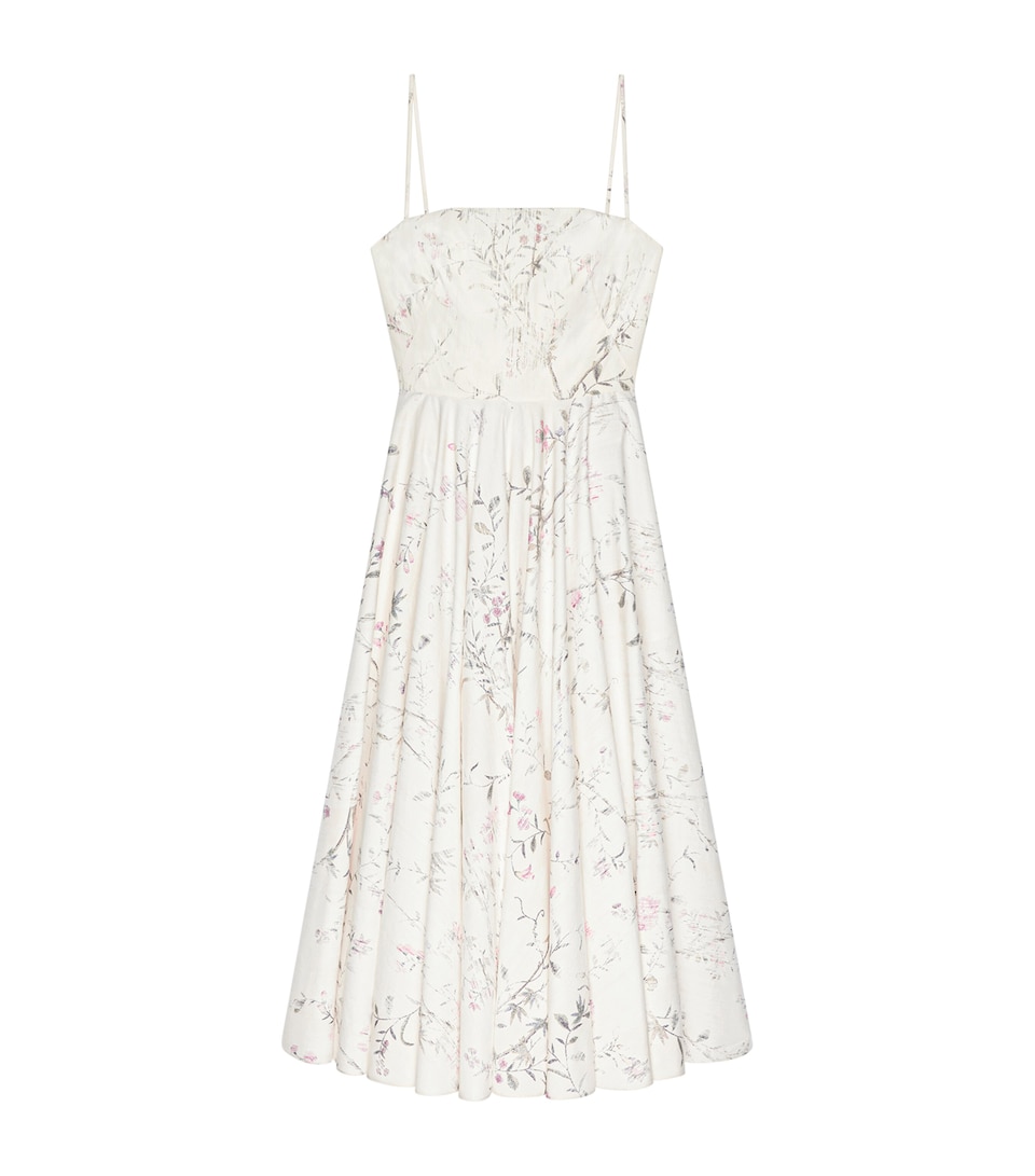 Givenchy Womens Cotton Sliced Midi Dress White