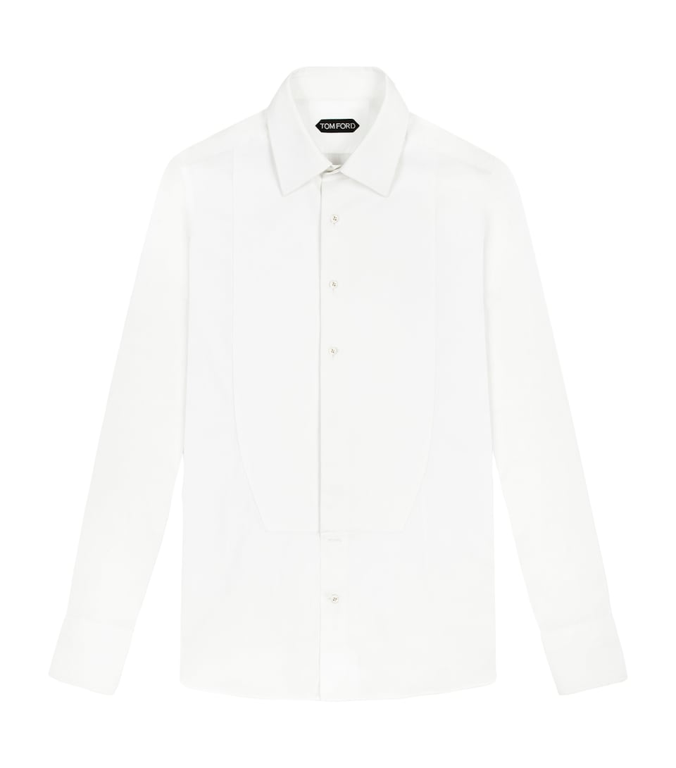 Cotton Plastron-Front Evening Shirt
