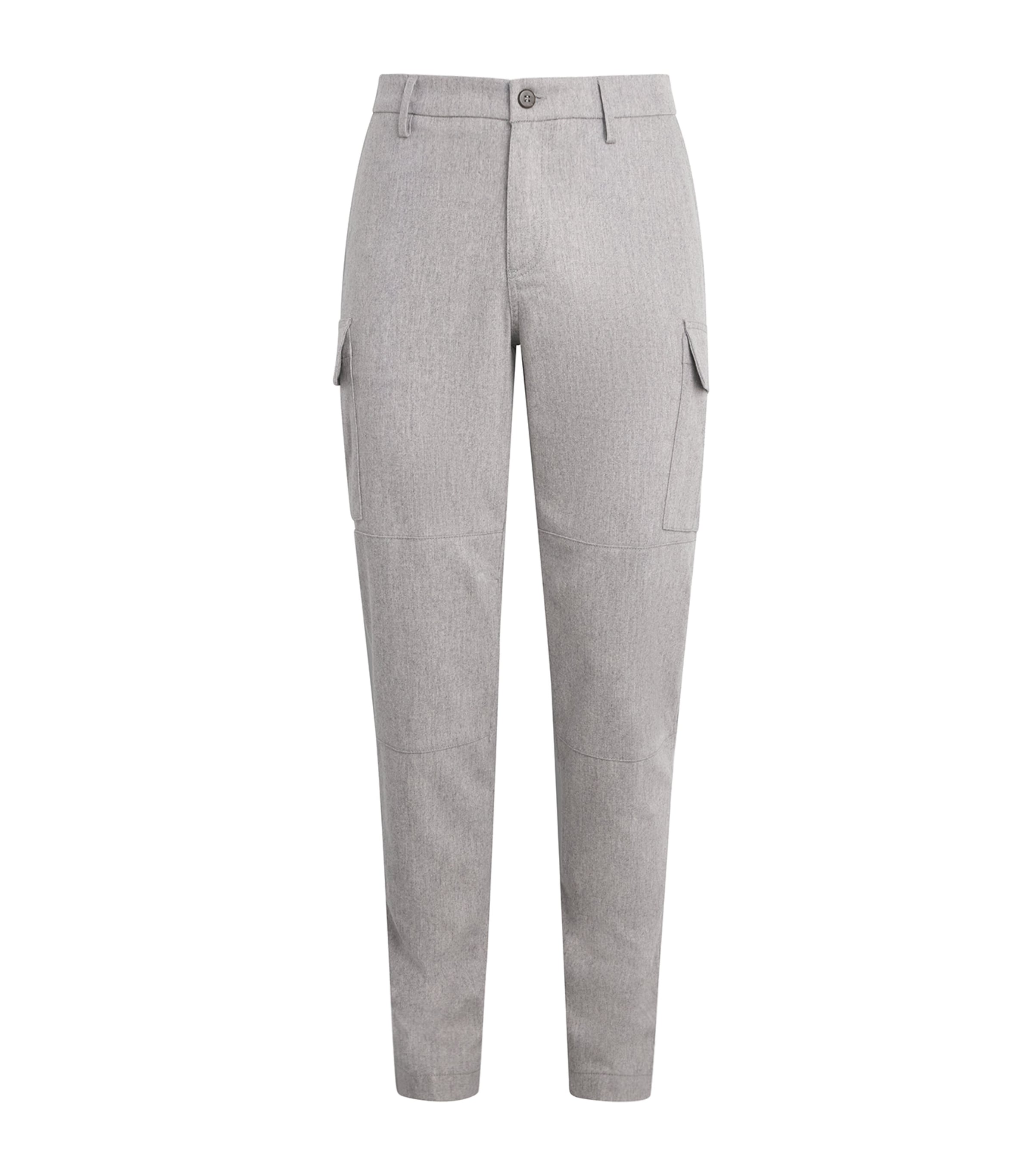 Wool-Cashmere Cargo Trousers