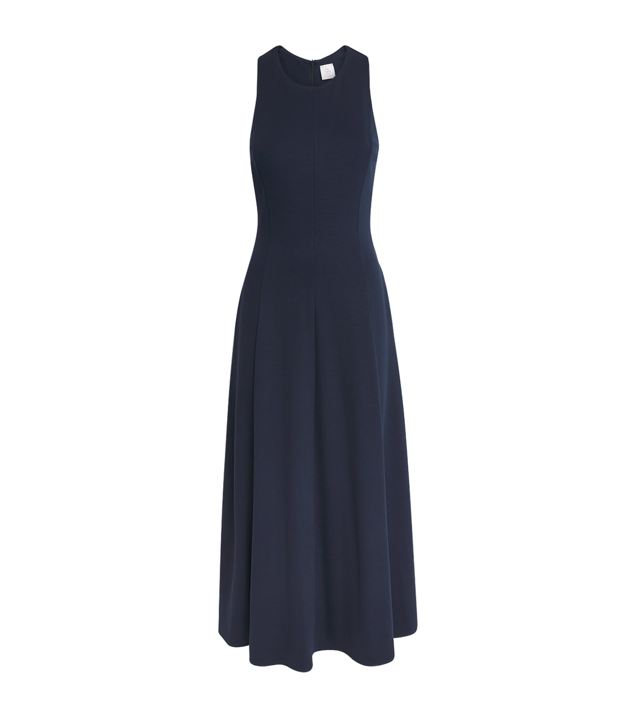 Eleventy Womens Jersey Sleeveless Maxi Dress Blu