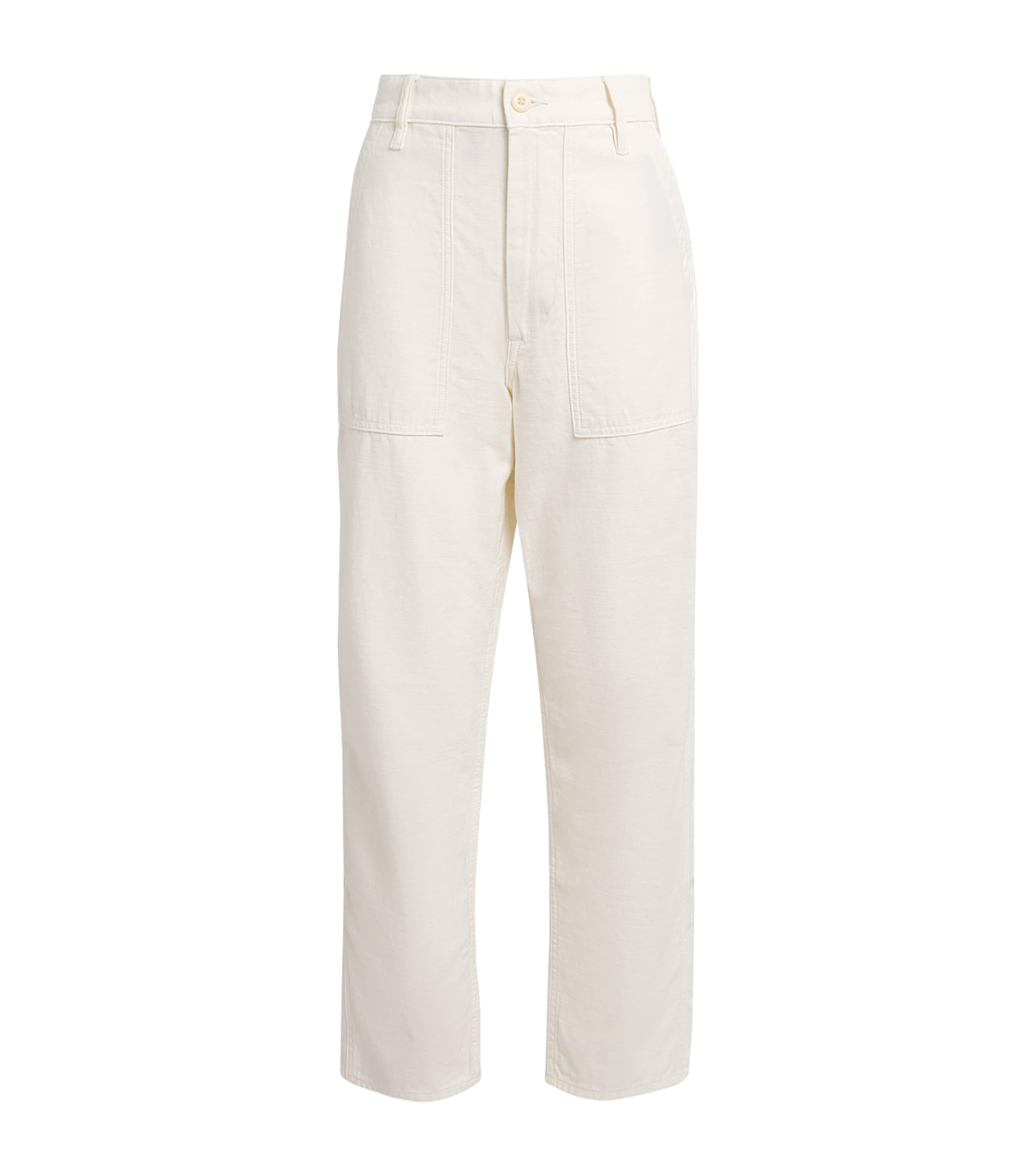 Cotton Straight Trousers