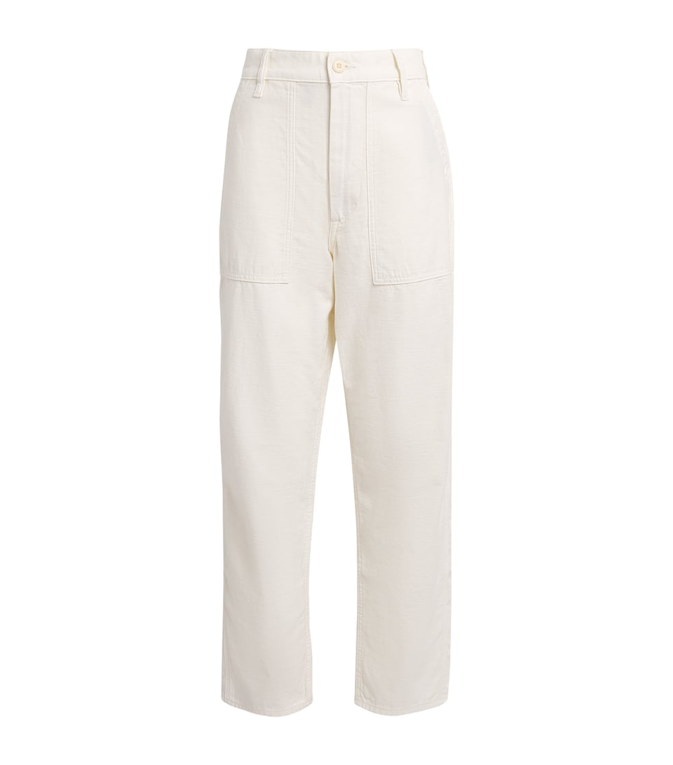 Cotton Straight Trousers
