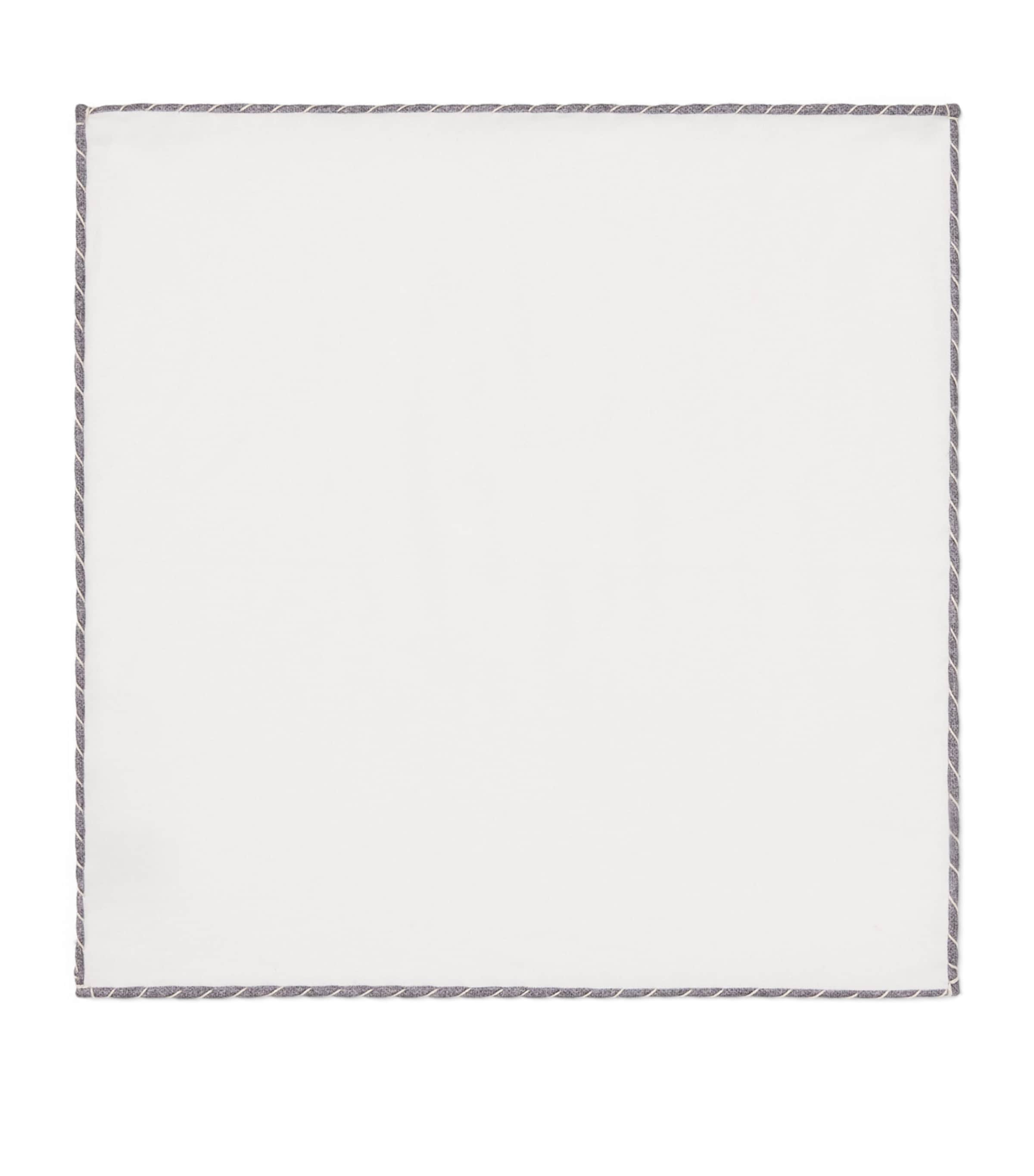 Eleventy Cotton Pocket Square Avorio, Sabbia