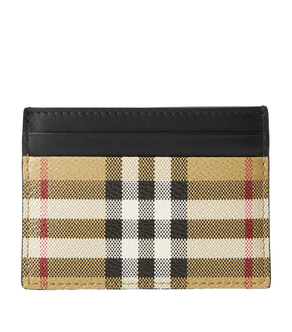 Calf Leather Check Card Holder