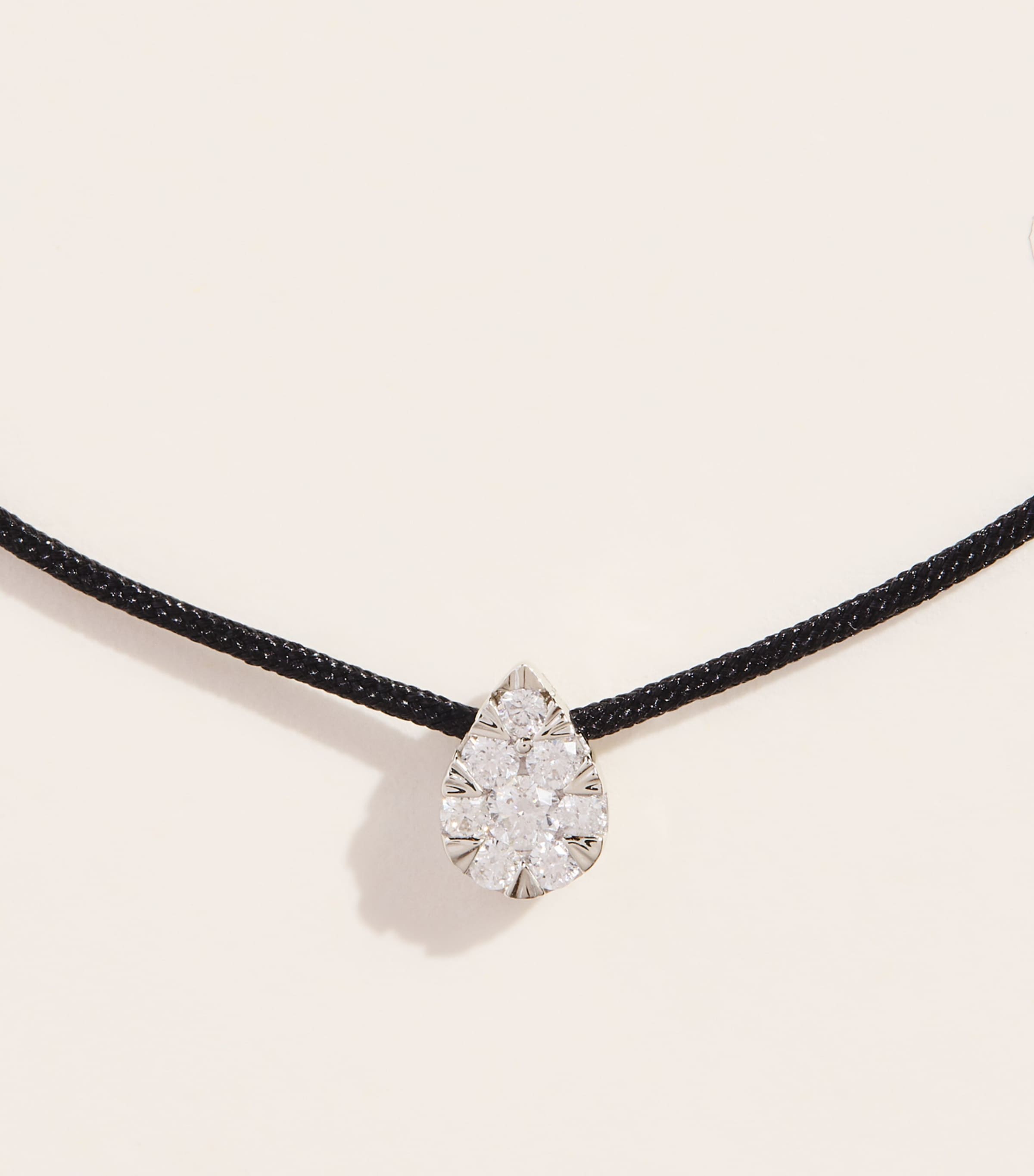 Persée White Gold and Diamond Floating Necklace White Gold