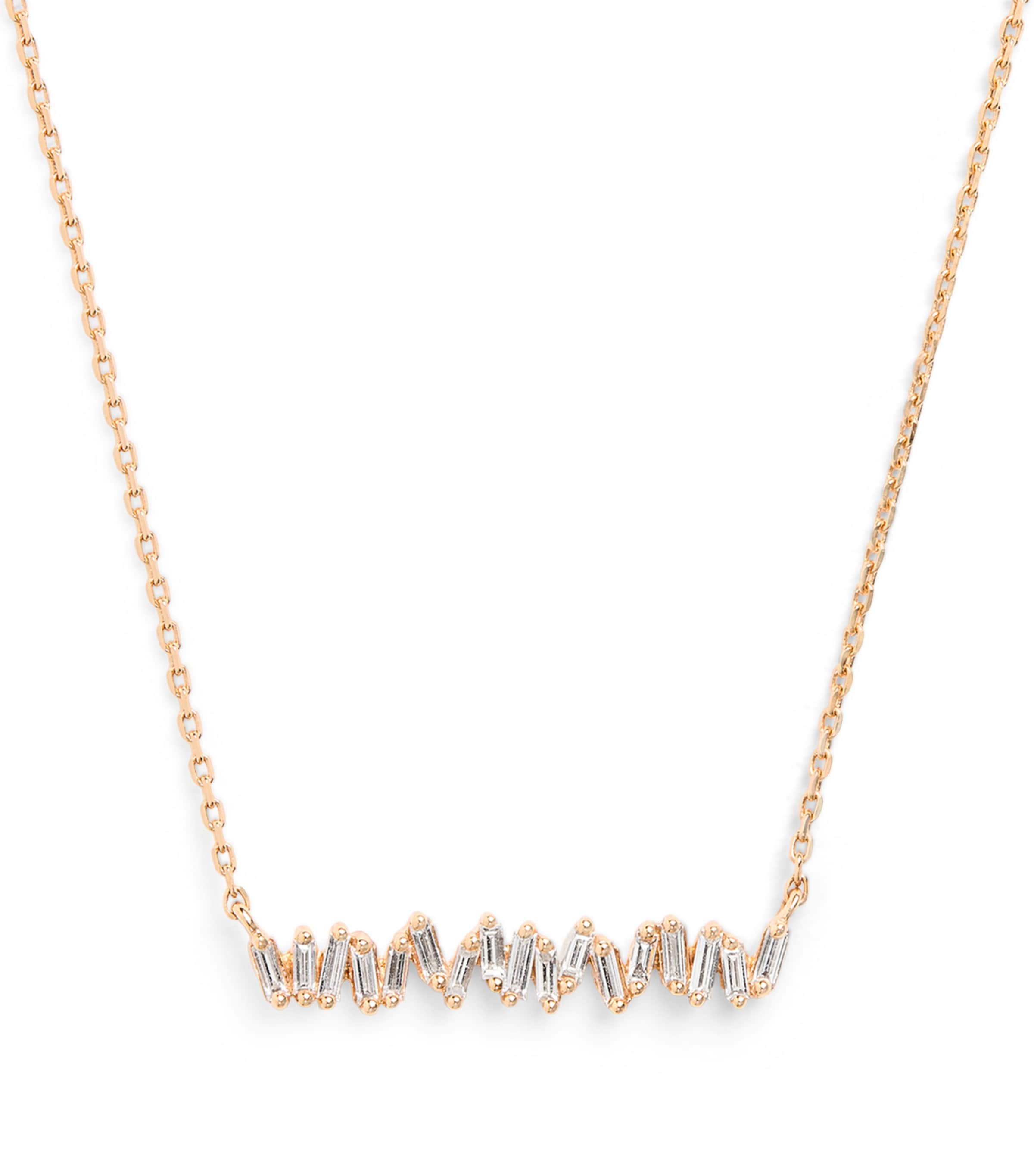 Rose Gold and Diamond Classic Bar Necklace