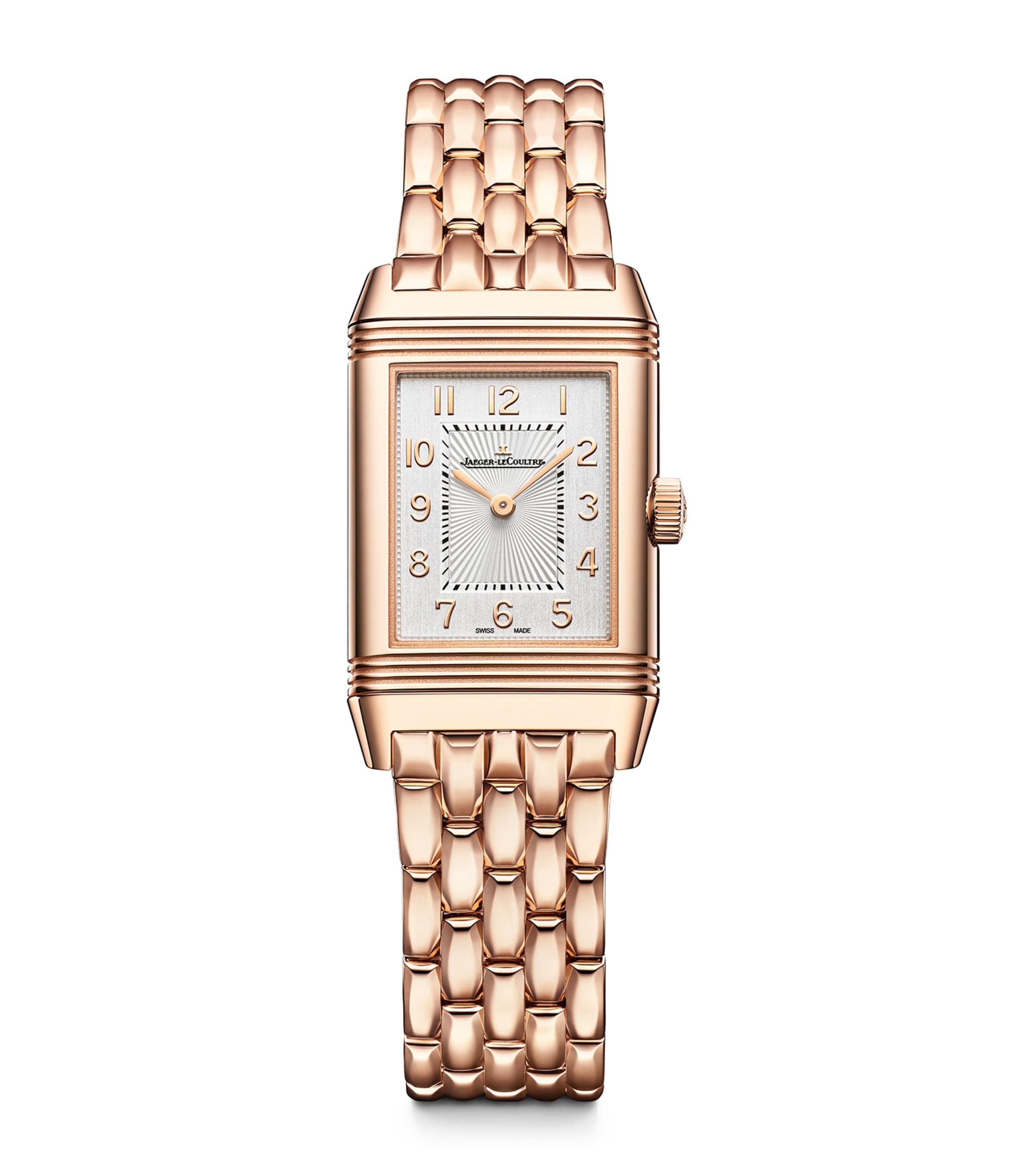 Jaeger-LeCoultre Rose Gold and Diamond Reverso One Duetto Watch 21mm Pink Gold