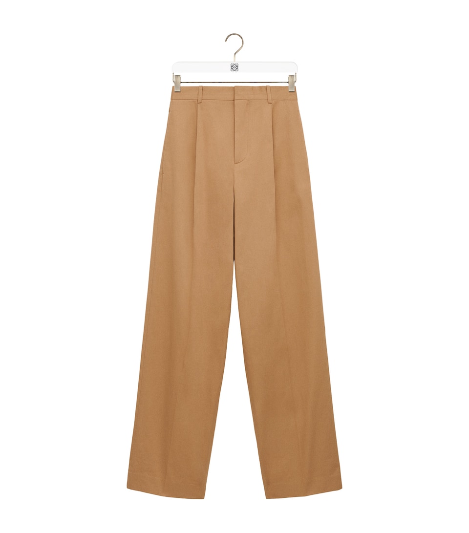 Cotton Wide-Leg Trousers