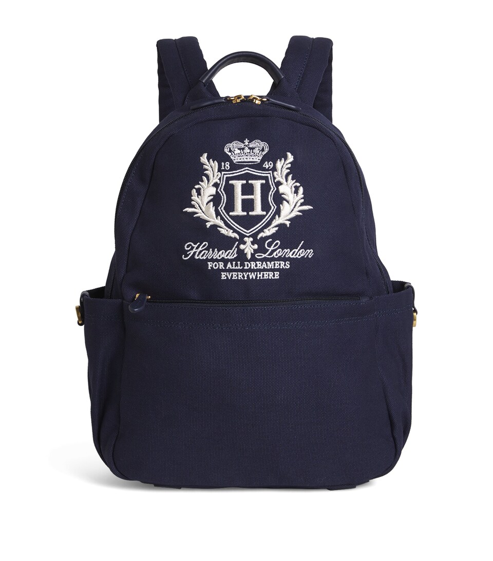 Cotton Embroidered Emblem Backpack